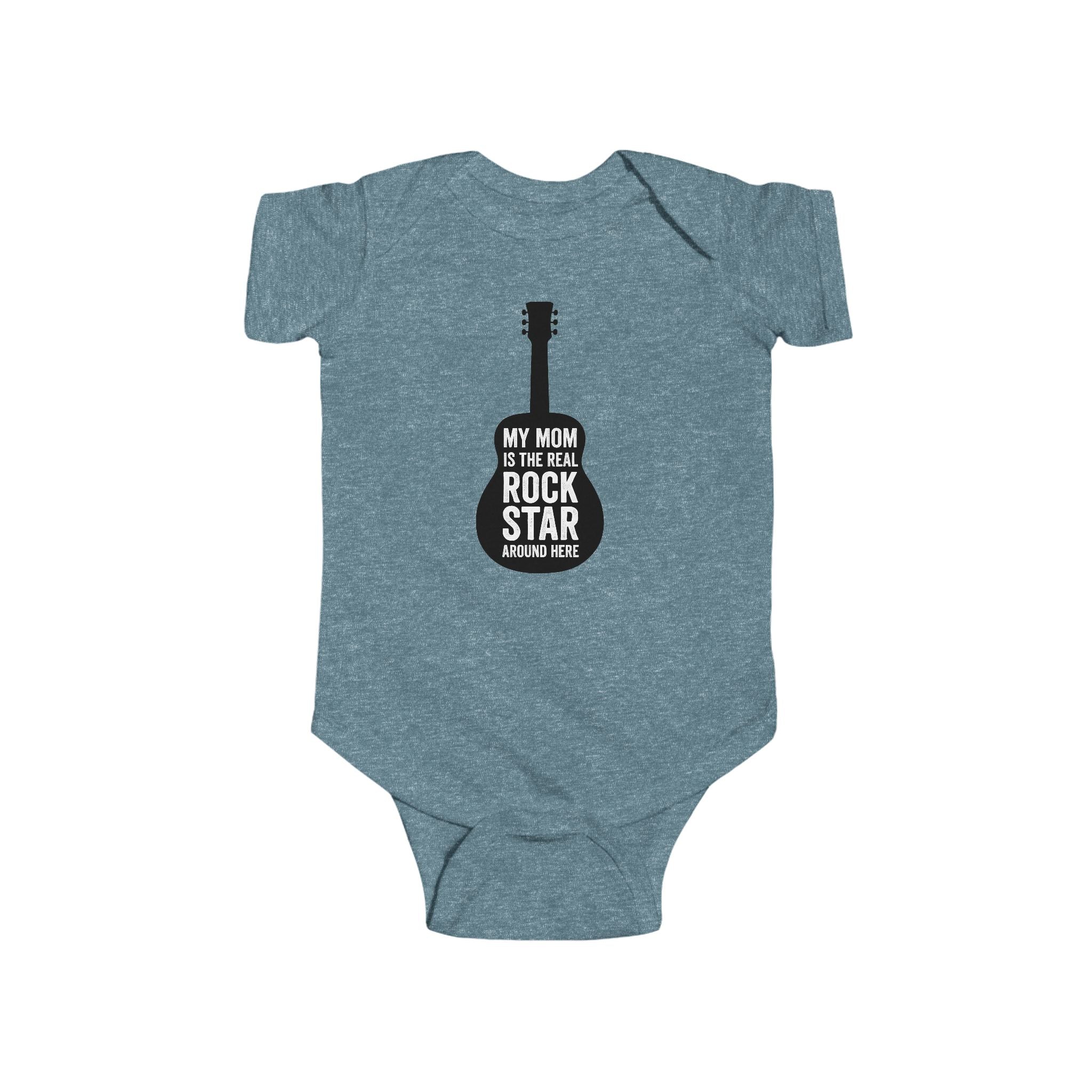 Infant Bodysuit, My Mom is the Real Rockstar, Baby Clothes, Onesie, Newborn Outfit, Baby Shower Gift