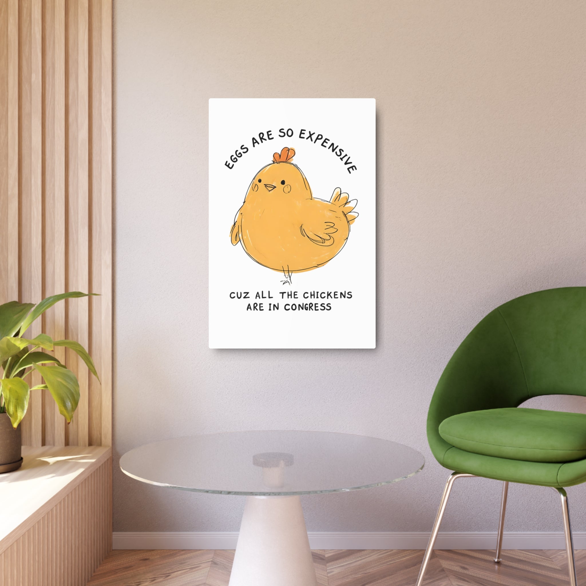 Eggs All the chickens are in Congress Metal Art Sign, Chicken Decor, Farmhouse Wall Art, Rustic Home Sign, Kitchen Decor, protest Sign