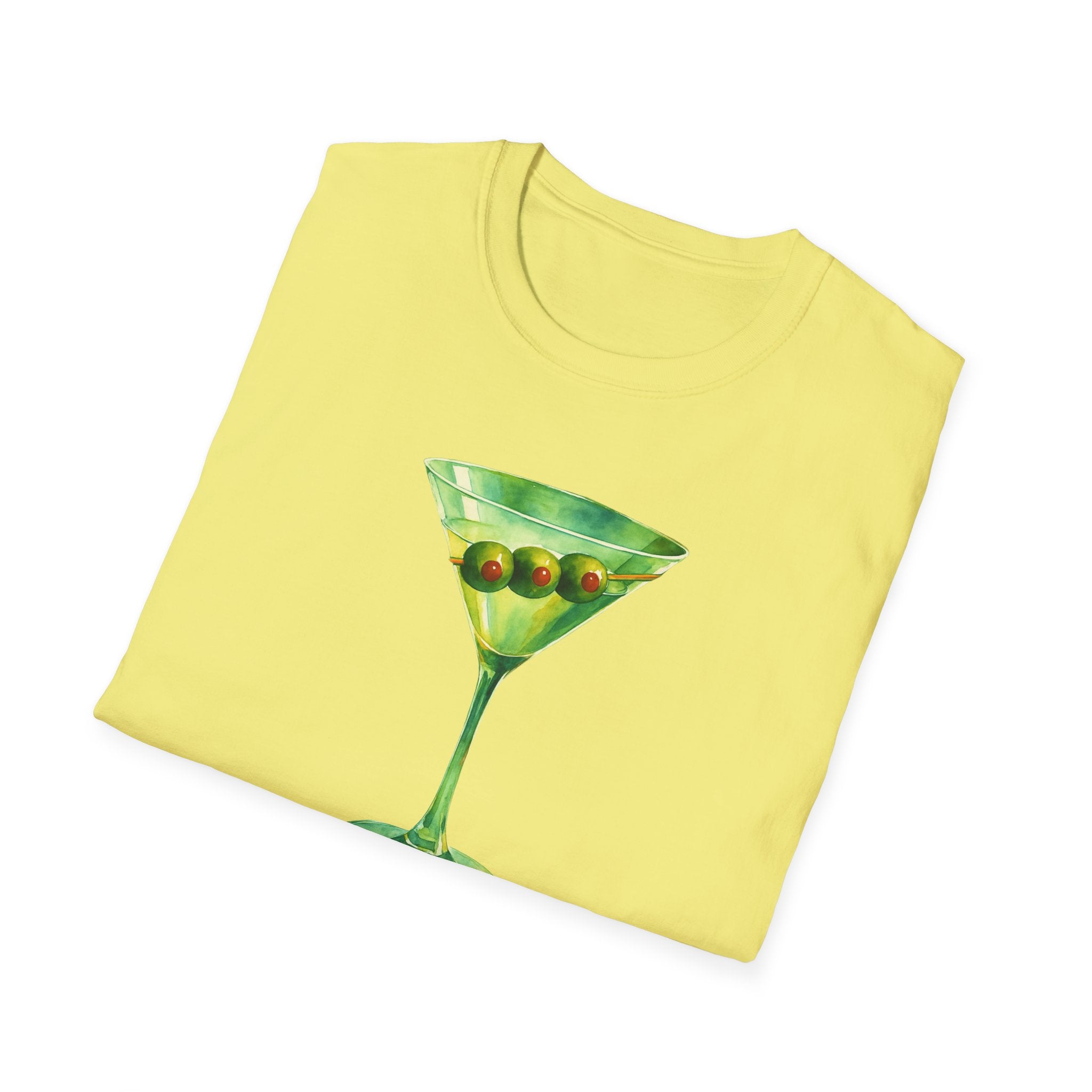 Martini Graphic T-Shirt | Unisex Softstyle Tee | Perfect for Cocktail Lovers, Parties, and Unique Gift Idea, Birthday, Summer Fun gift