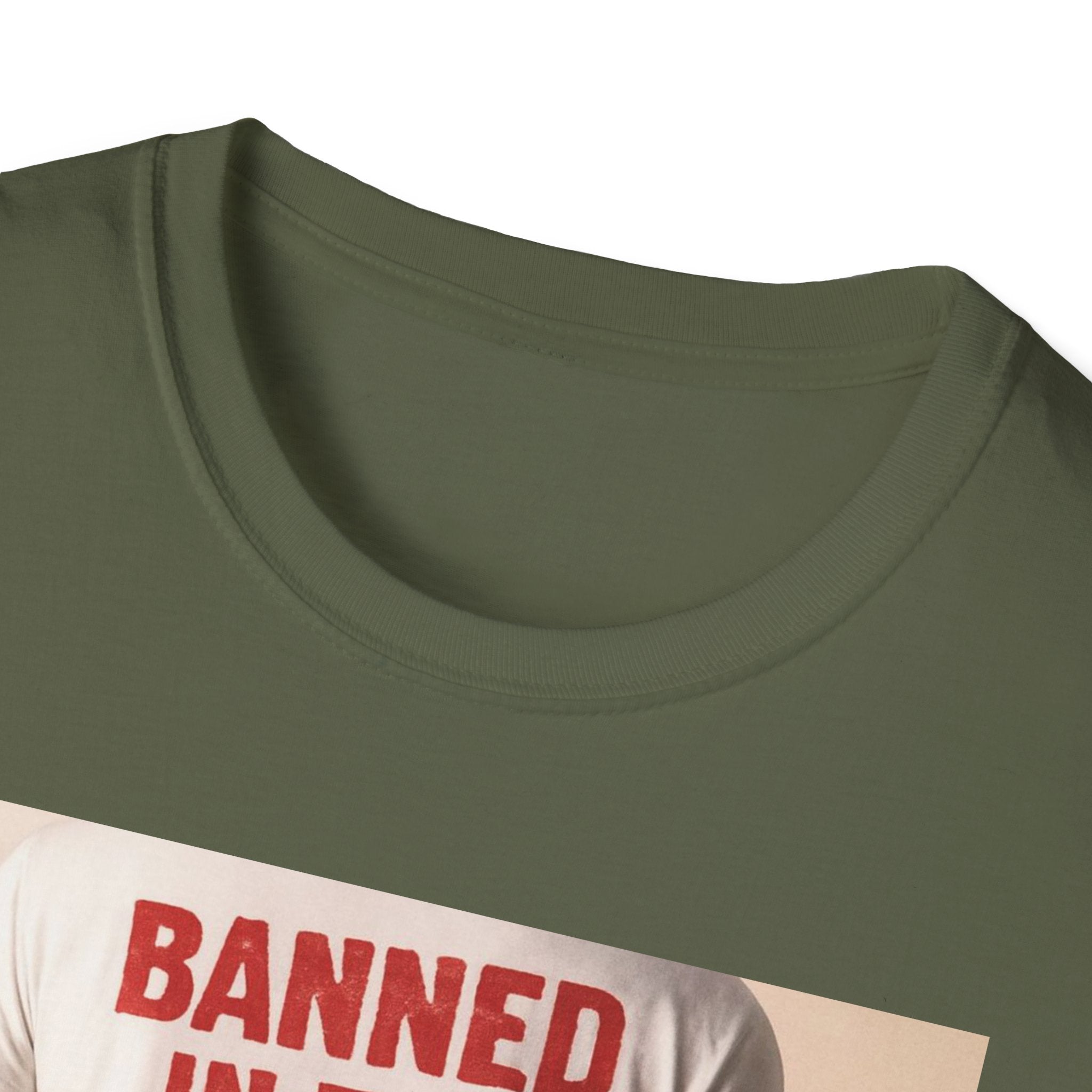 Banned in the USA Political Activist T-Shirt, Liberal Tee, Anti-Trump Christmas Gift, Unisex Softstyle Shirt Kimmel Colbert socia justice