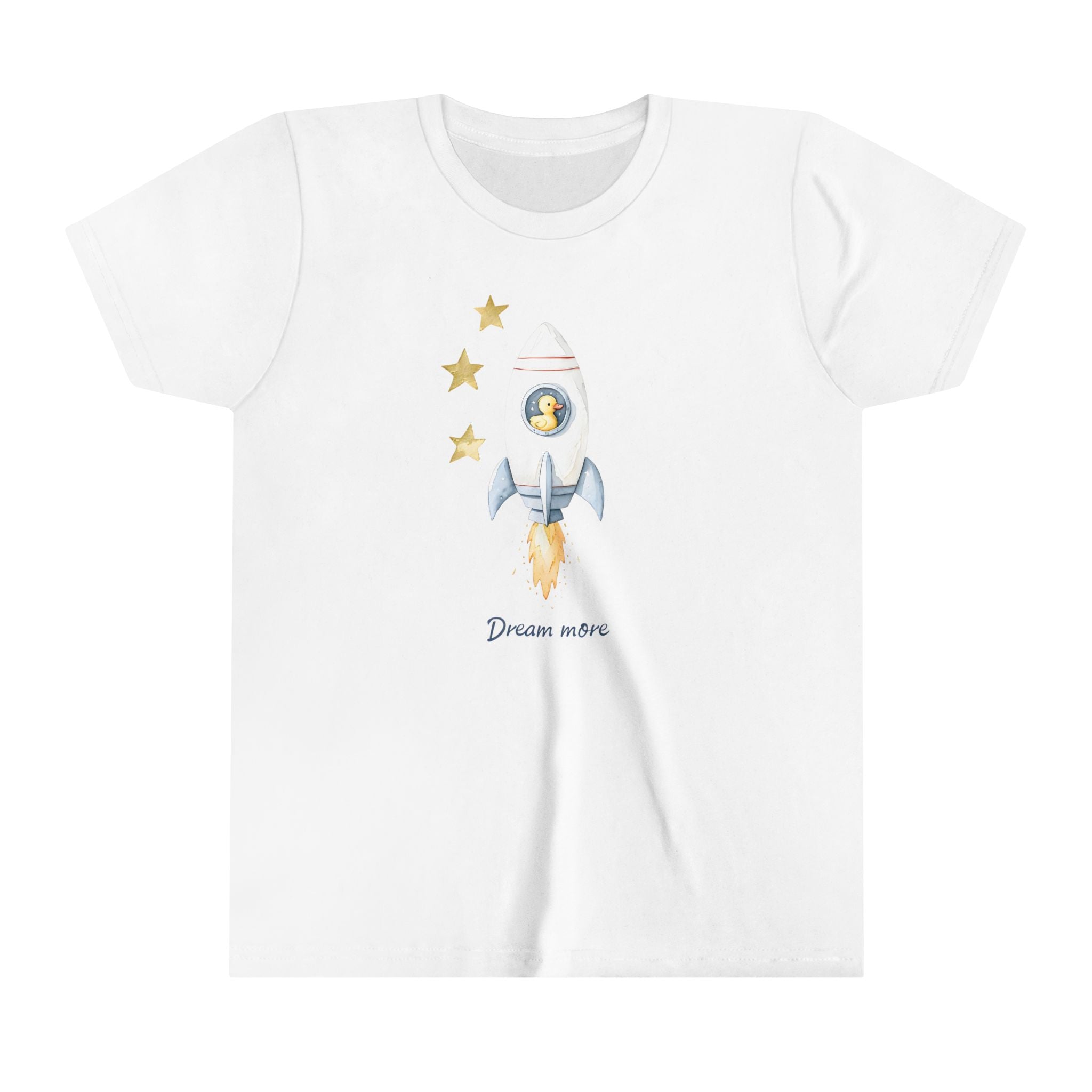 Dream More Youth Short Sleeve Tee, Inspirational Quote Shirt for Kids, Motivational Graphic Tshirt, Positive Vibes Child Top, Dreamer Gift