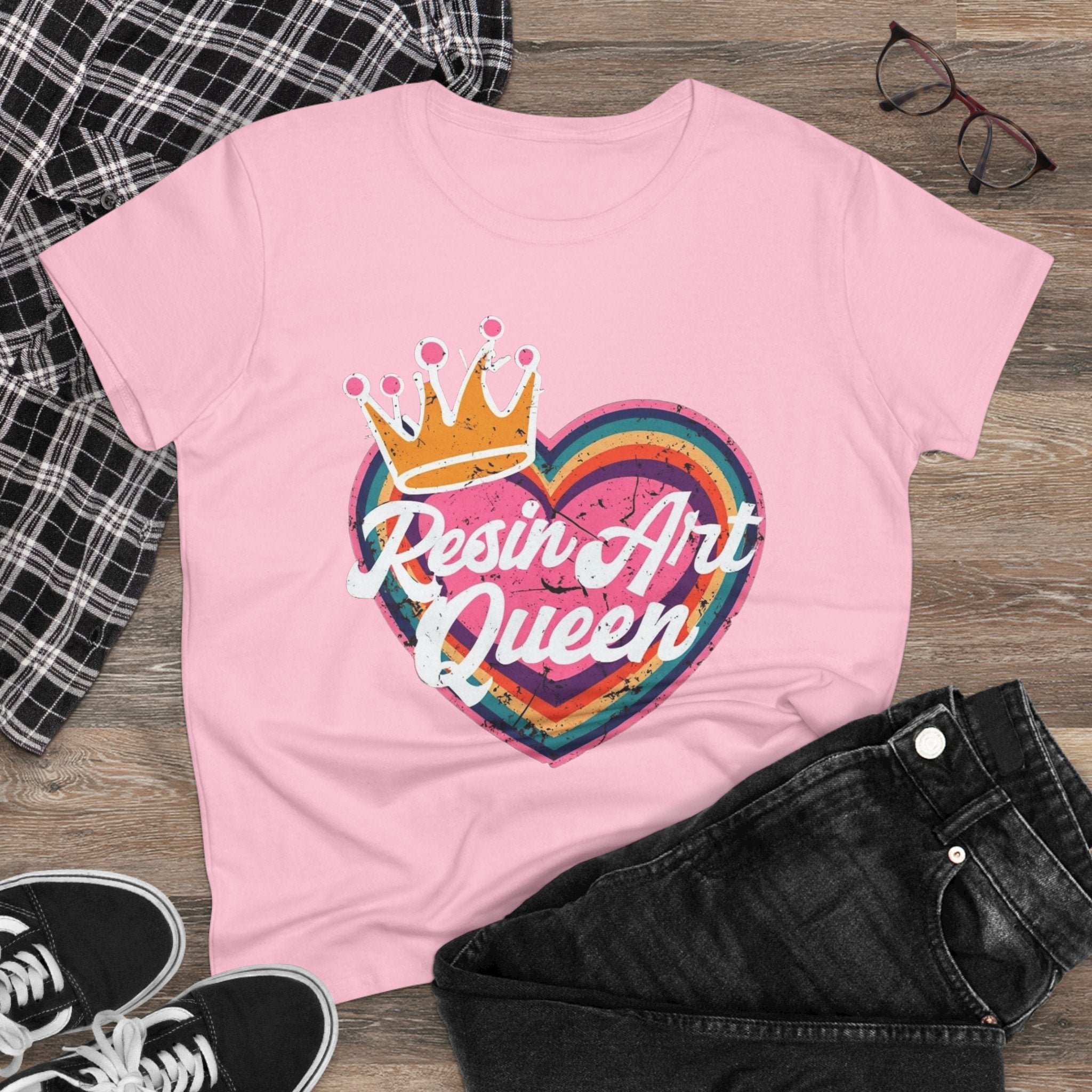 Resin Art Queen Tee - Fun, Colorful Cotton Shirt for Art Lovers, Gifts, Festivals, Home Parties, Creative Outfits