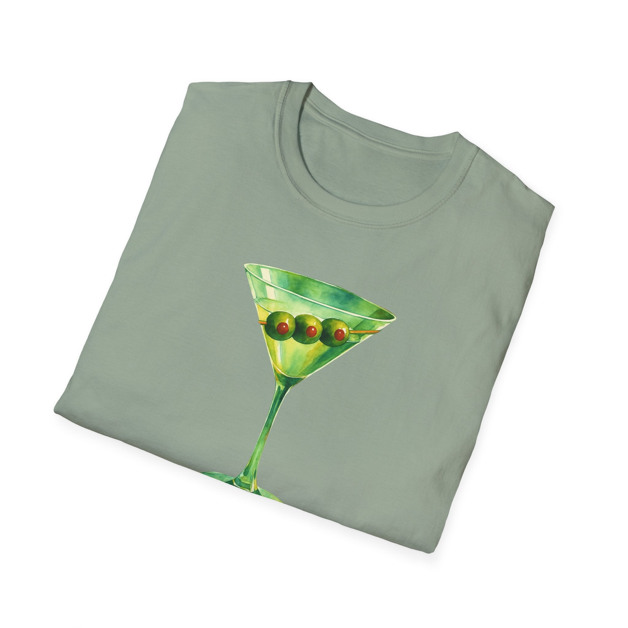 Martini Graphic T-Shirt | Unisex Softstyle Tee | Perfect for Cocktail Lovers, Parties, and Unique Gift Idea, Birthday, Summer Fun gift