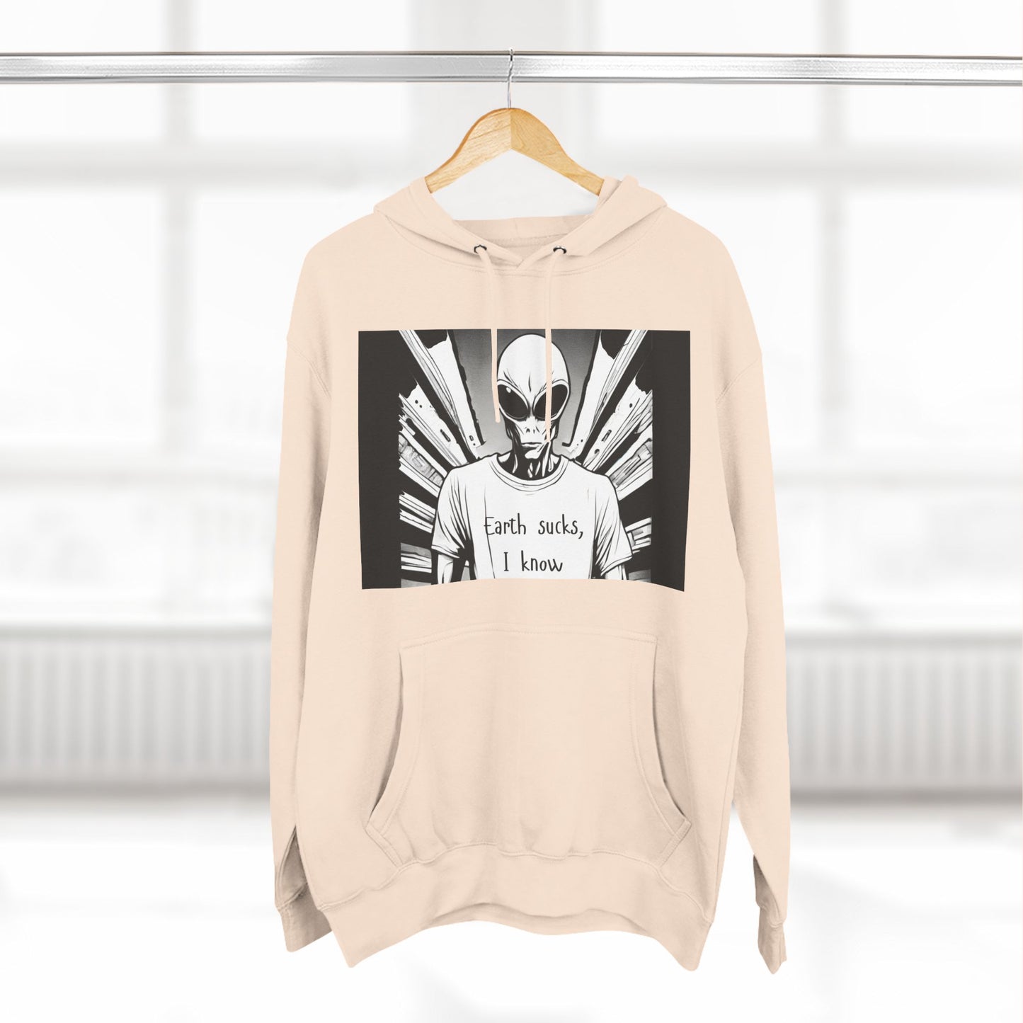 Fleece Hoodie - Earth Sucks I Know - Funny Graphic Design