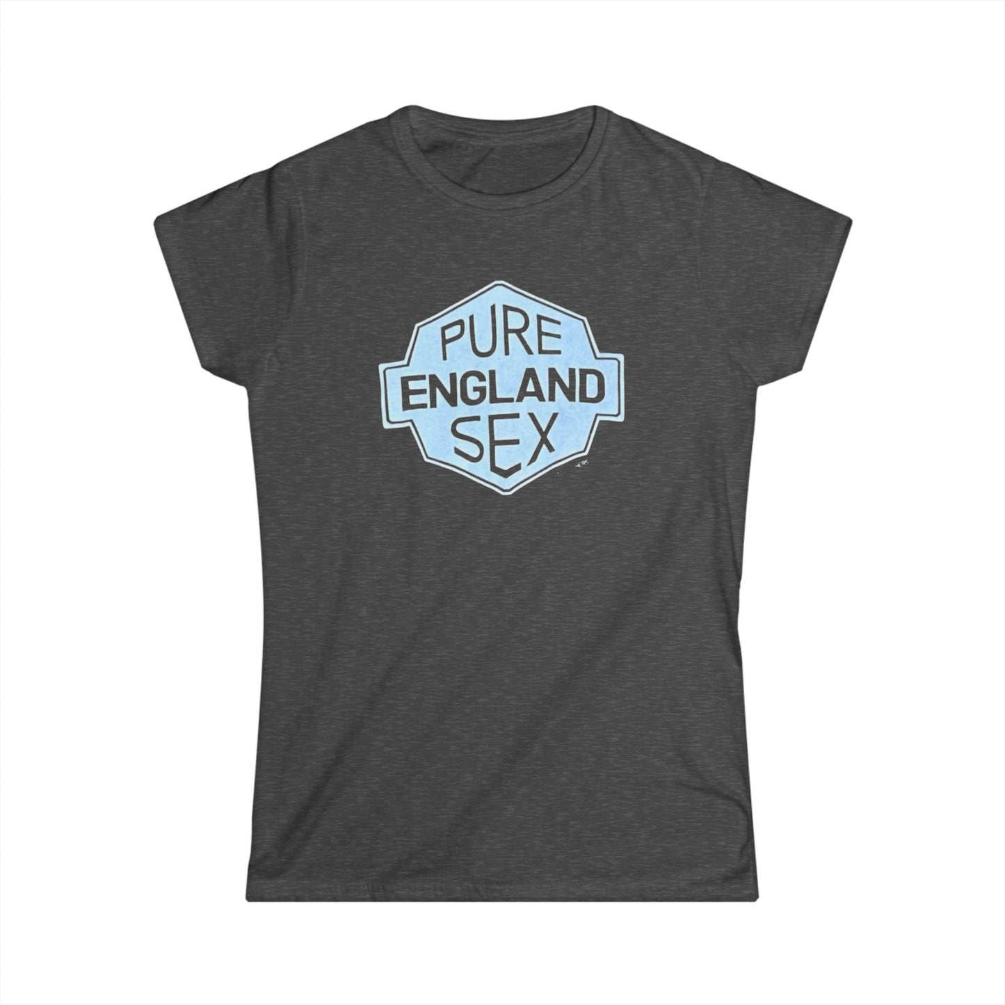 Pure England Sex Tee, Casual Women's Shirt, Funny Graphic Top, Gift for Her, Summer Fashion, Trendy Softstyle Tee white lotus