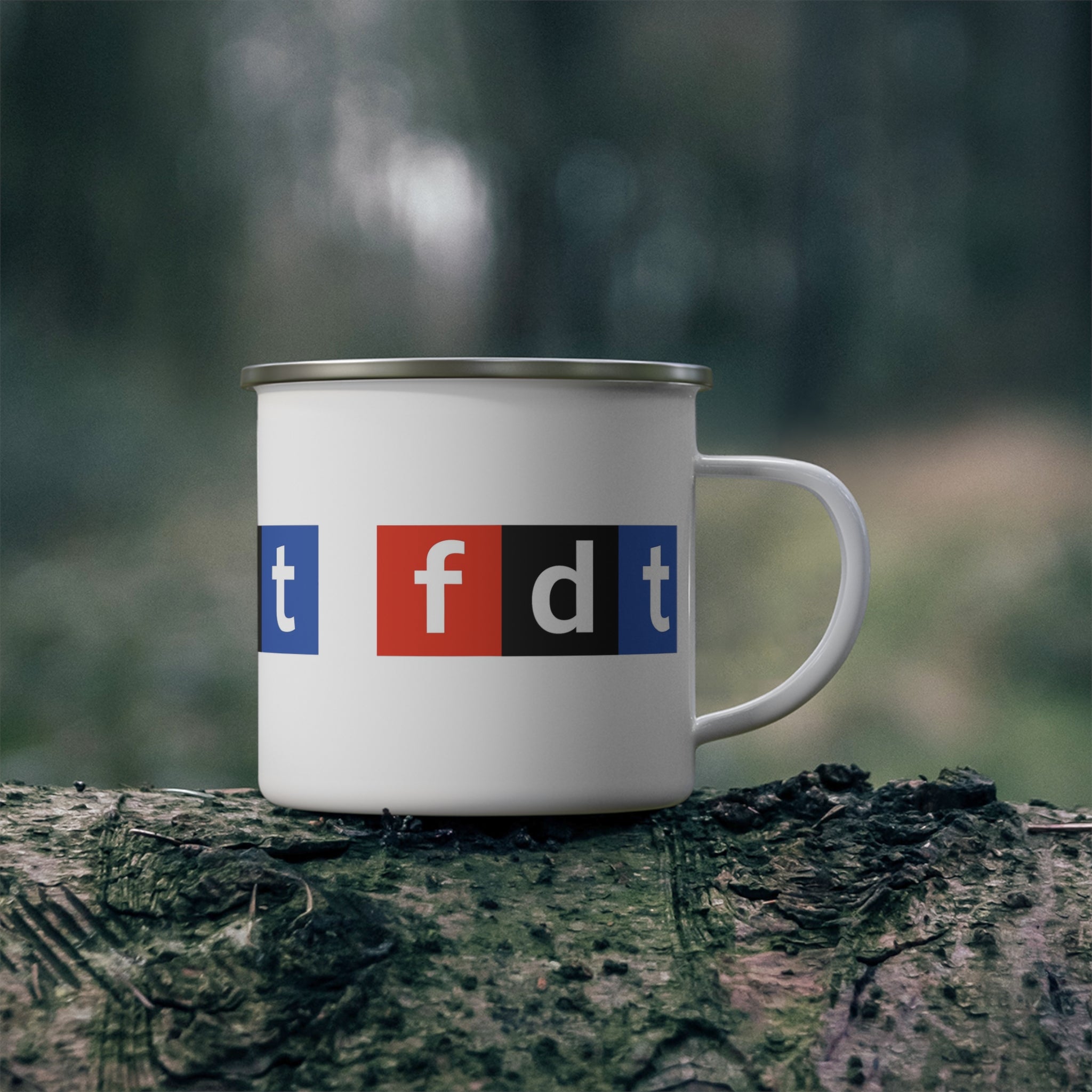 FDT Enamel Mug, Anti Trump Protest Activist, Political Resistance Camping Cup, Liberal Democrat Gift, Resistance Movement Gear, Protester Gift,