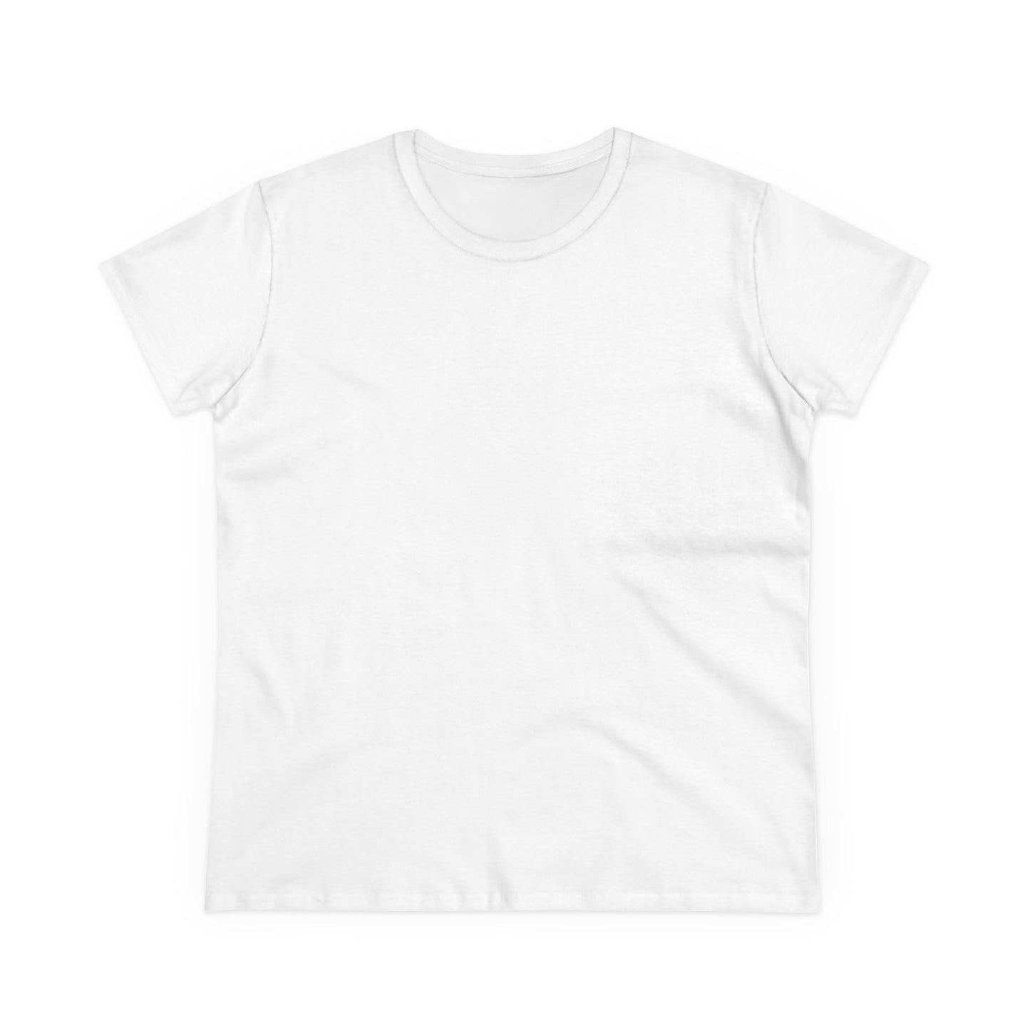 Artistic Goldfish Graphic Women's Midweight Cotton Tee koi On back of tee