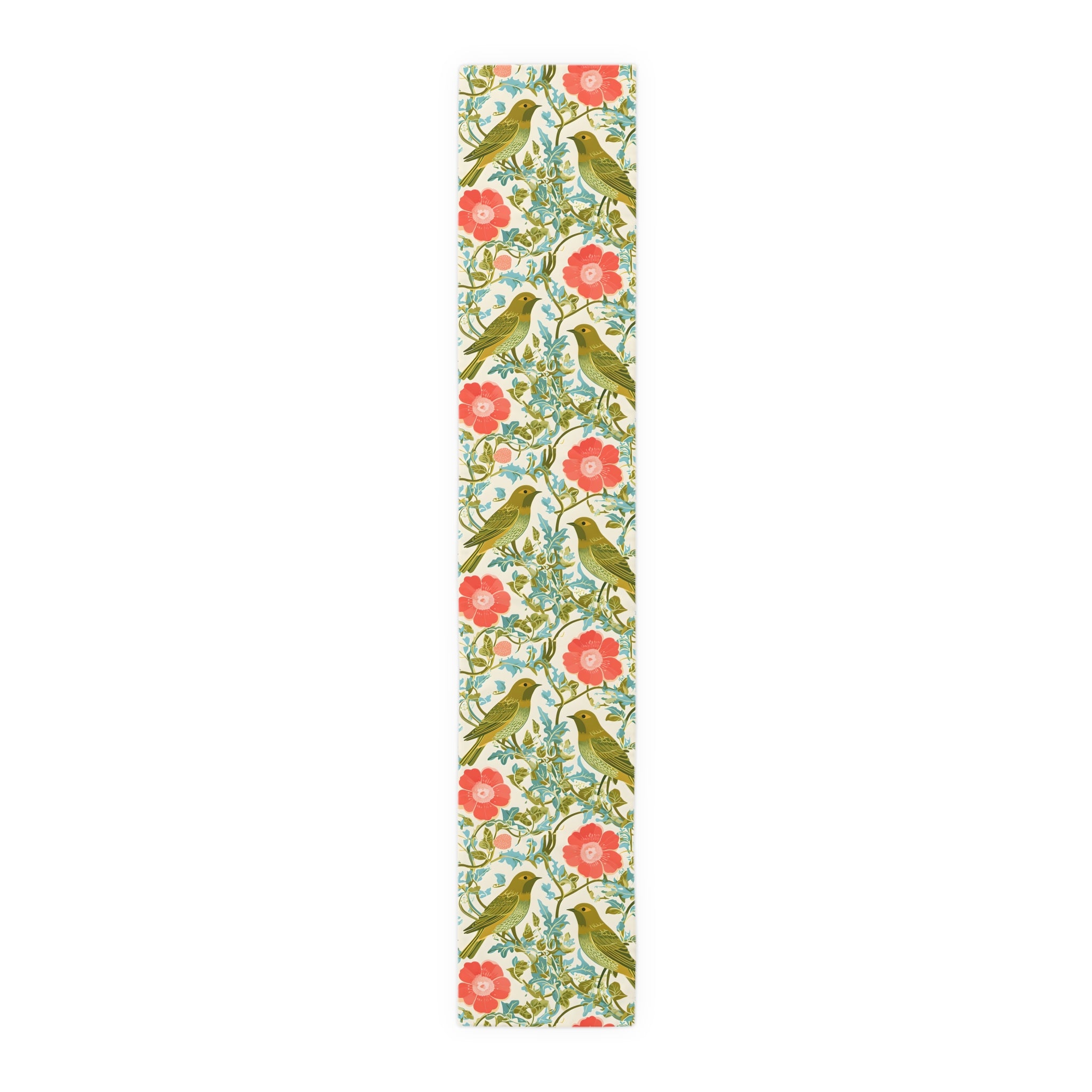 Birds and Blooms Table Runner, Cottagecore Decor, Spring Table Setting, Farmhouse Style, Gift for Home
