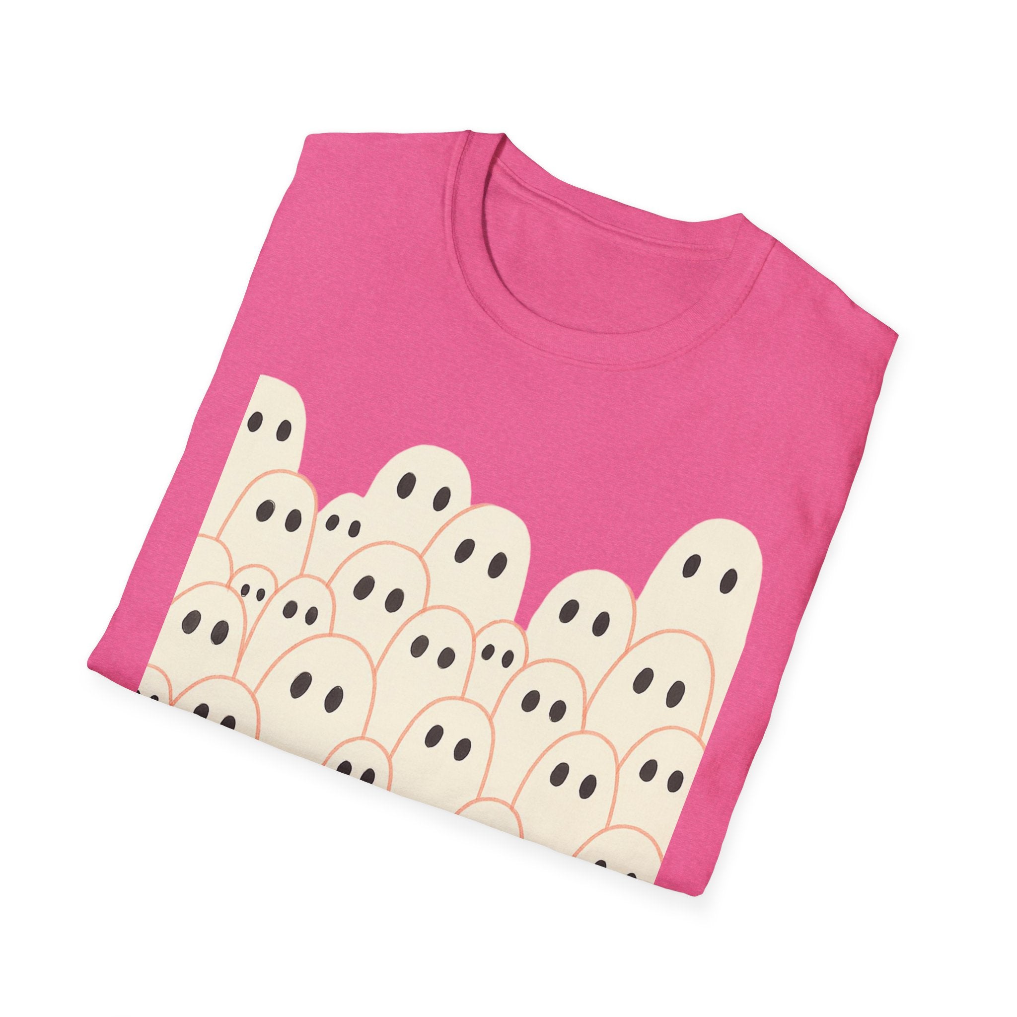 Ghost Spooky Cute Goth Halloween Unisex Softstyle T-Shirt, Halloween Shirt, Ghost Lover Gift, Halloween Costume, Halloween Party Tee, Gothic