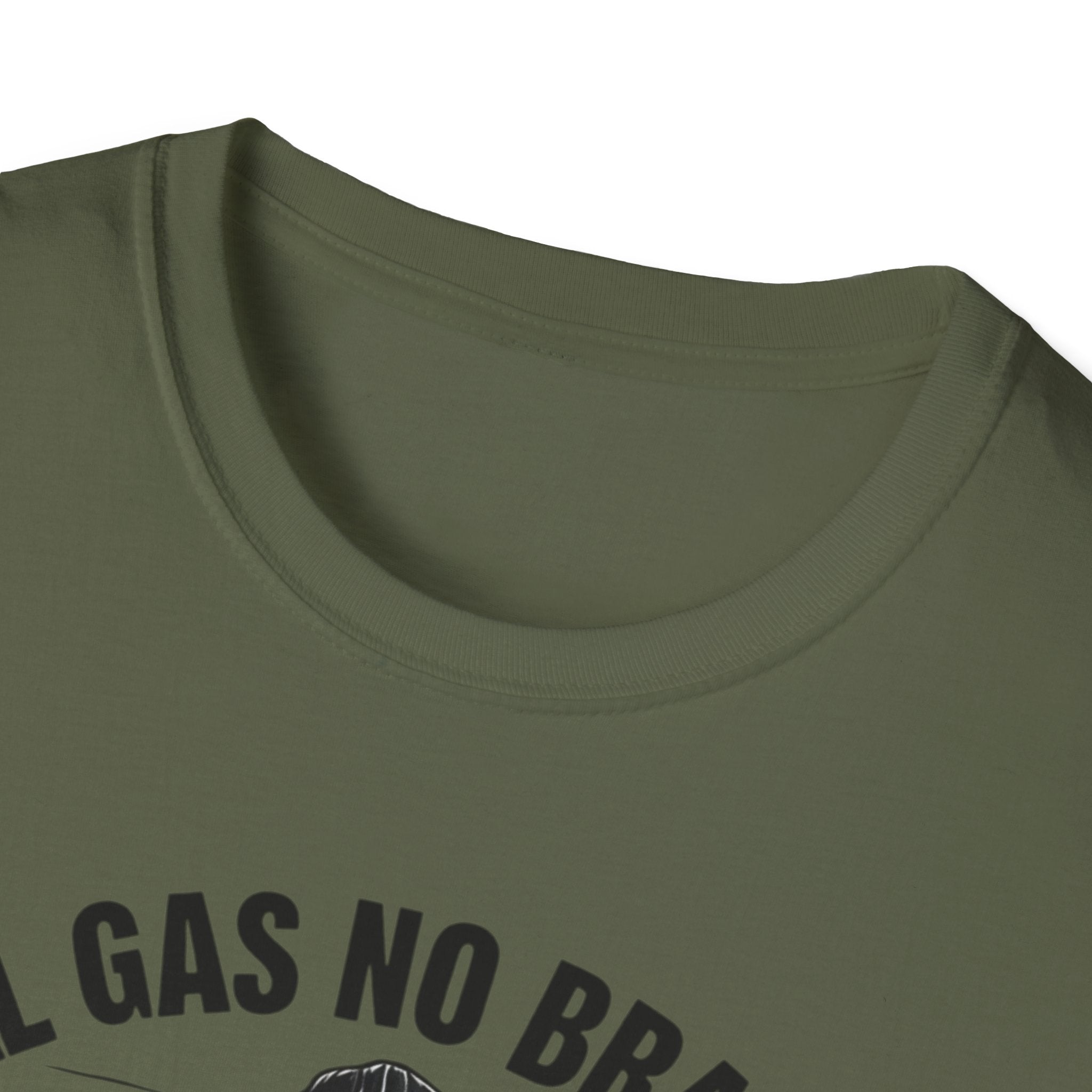 All Gas No Brakes Tee, Beach Party Skull Unisex Softstyle T-Shirt, Summer Skeleton Shirt, Vacation Graphic Top, Surfing Skeleton Apparel