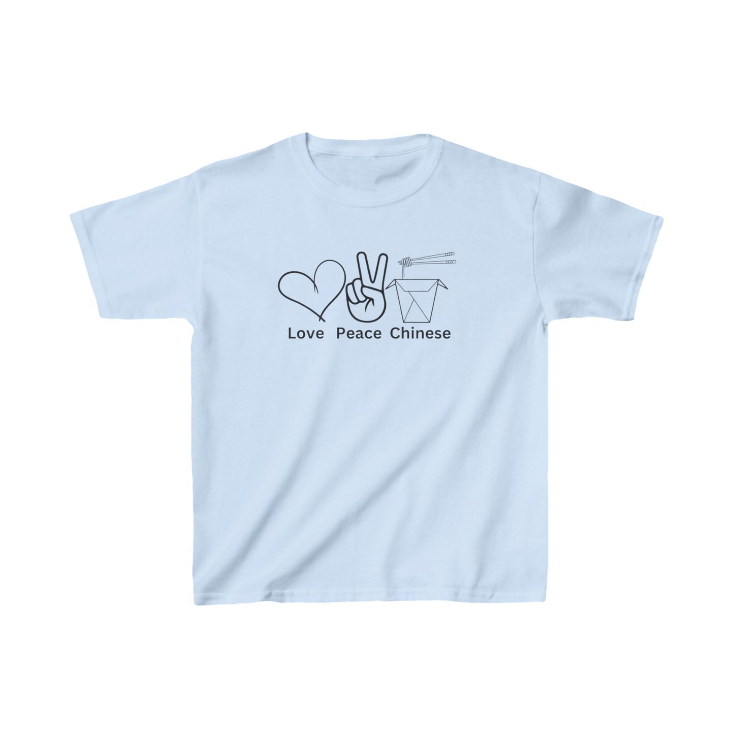 Kids T-Shirt - Love Peace Chinese Take Away
