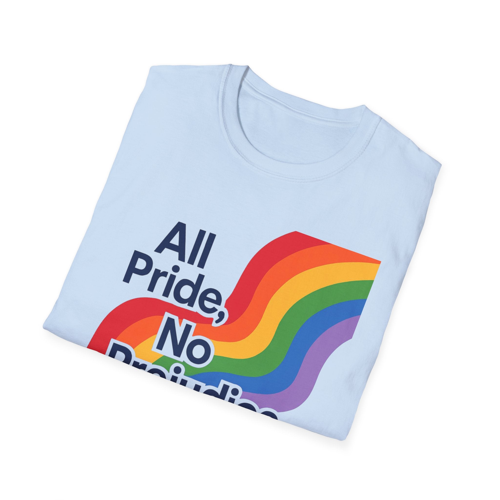 All pride no prejudice Pride Awareness Tee rainbow gift social justice T shirt