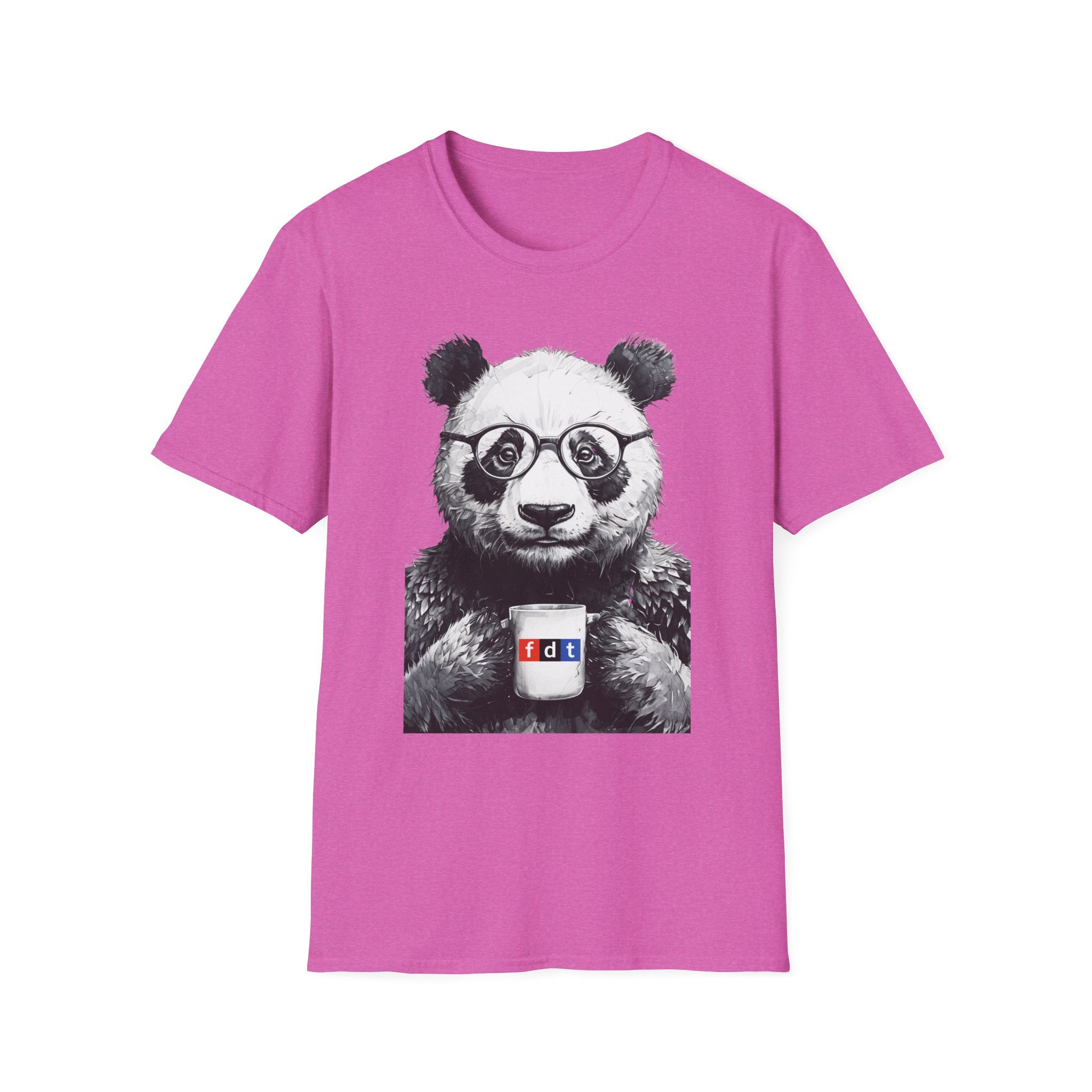 Social Justice Panda Coffee Protest FDT Unisex Softstyle T-Shirt, Anti Trump Activist Tee, Political Statement Shirt