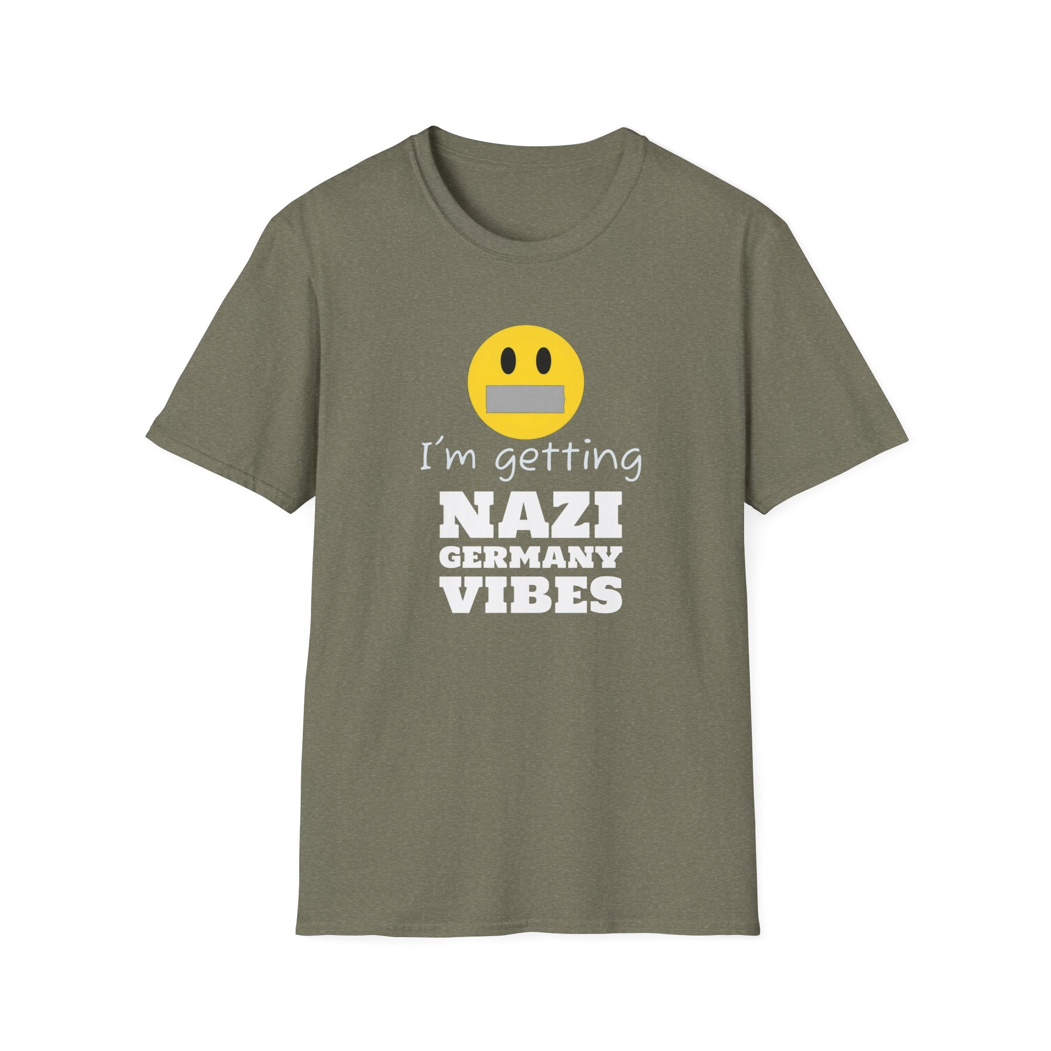 Nazi Germany Vibes, Anti-Trump Resistance T-Shirt, Political Protest Tee, Unisex Softstyle Shirt, Left Wing Activist Clothing, Censorship