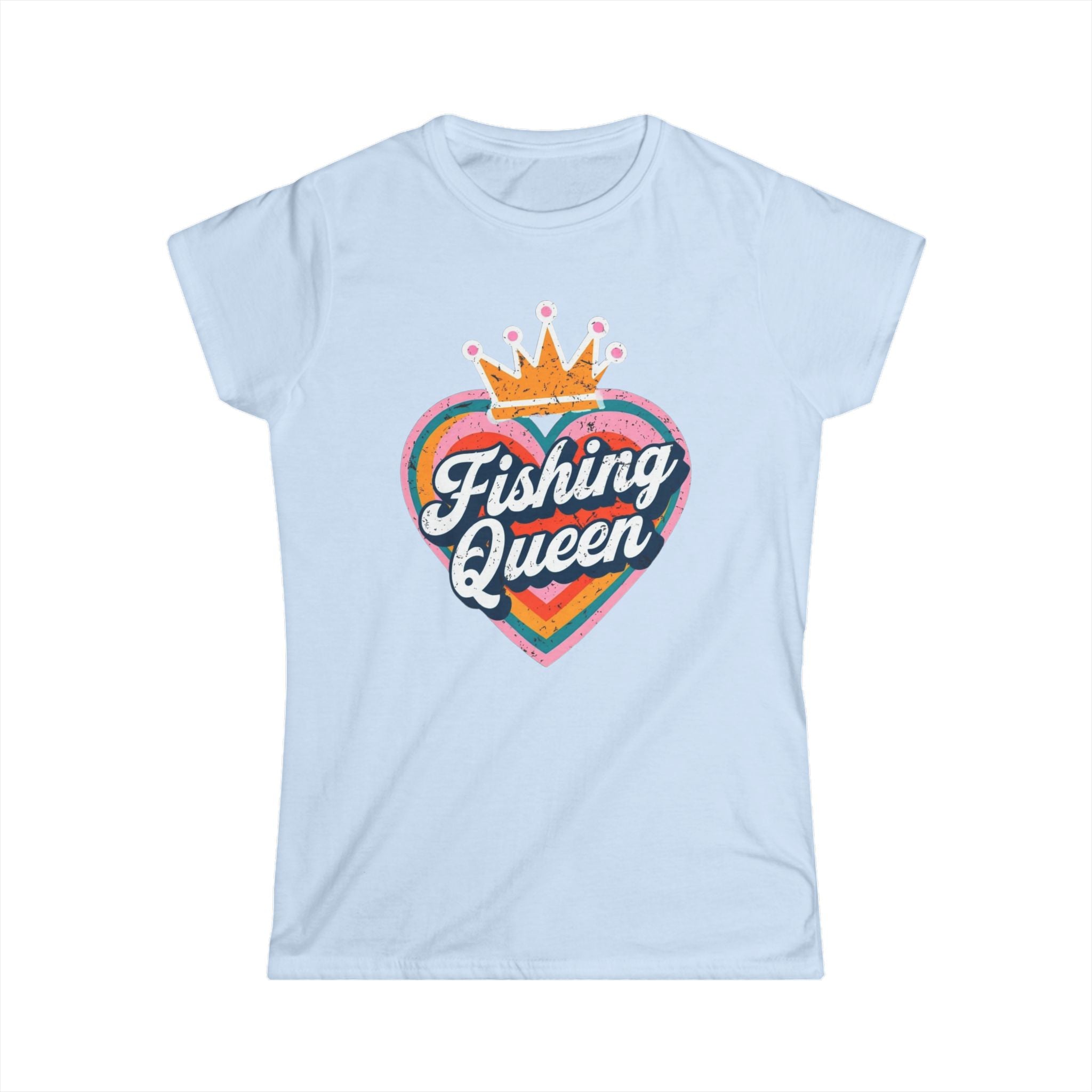 Fishing Queen Softstyle Tee - Perfect for Fishing Enthusiasts, Summer Vacation, Gifts for Her, Outdoor Adventures, Women's T-Shirt