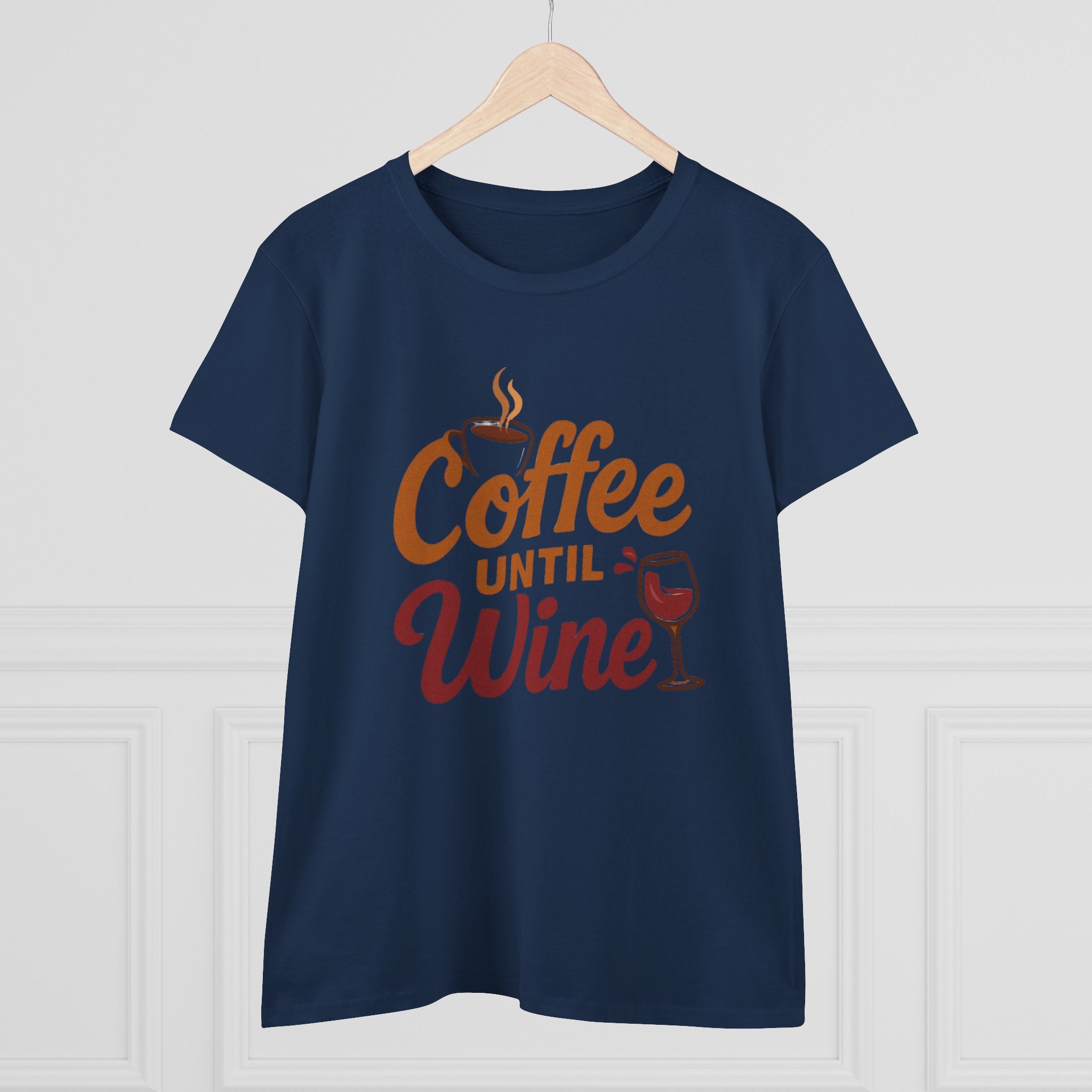 Coffee until wine tshirt coffee lovers wine lovers gift for her cozy, Women's Tee, Graphic Tee, Coffee Shirt, Wine Shirt, Funny Shirt