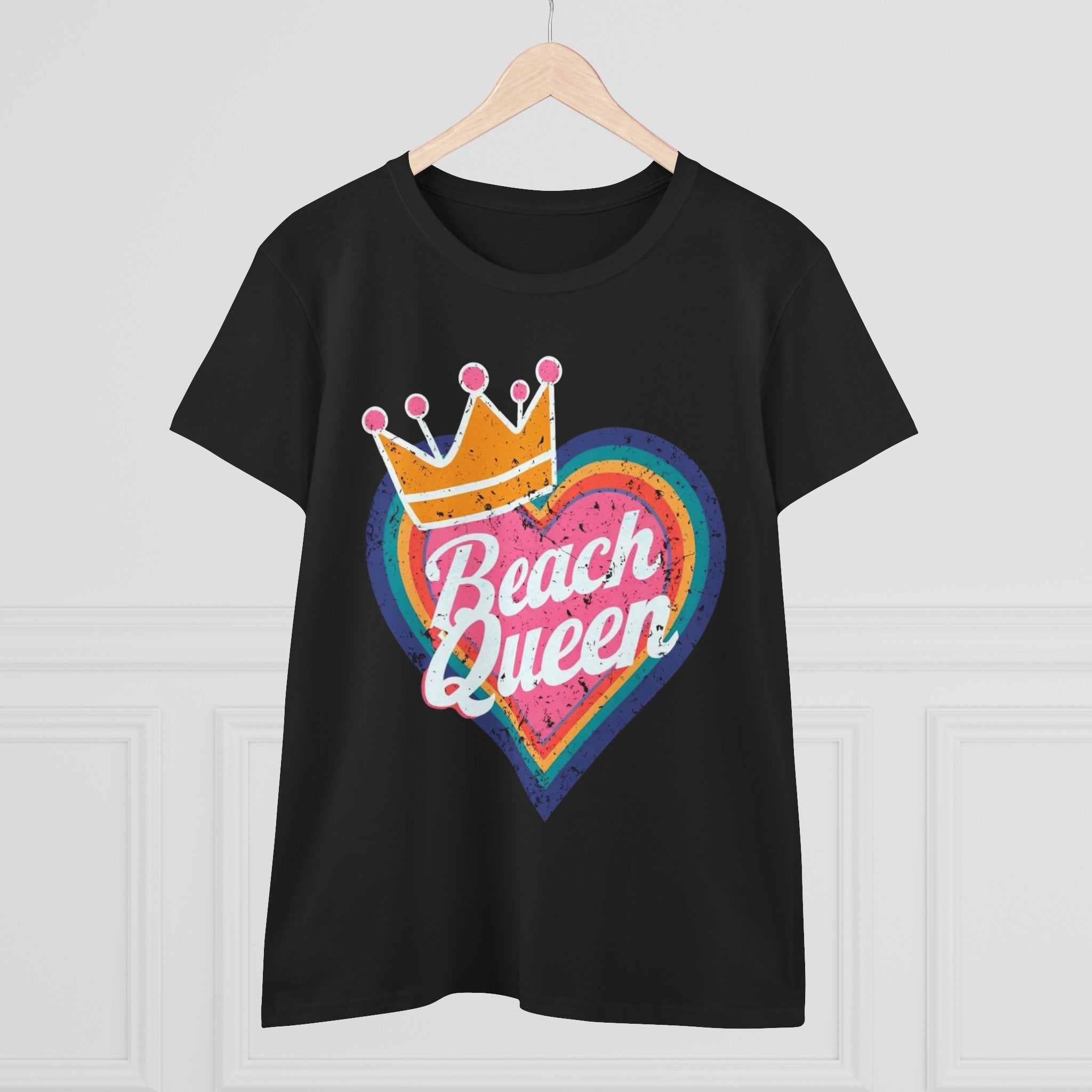 Beach Queen T-Shirt, Summer Vibes Tee, Vacation Shirt, Gift for Beach Lovers, Fun Retro Graphic Tee fun coastal tea for her