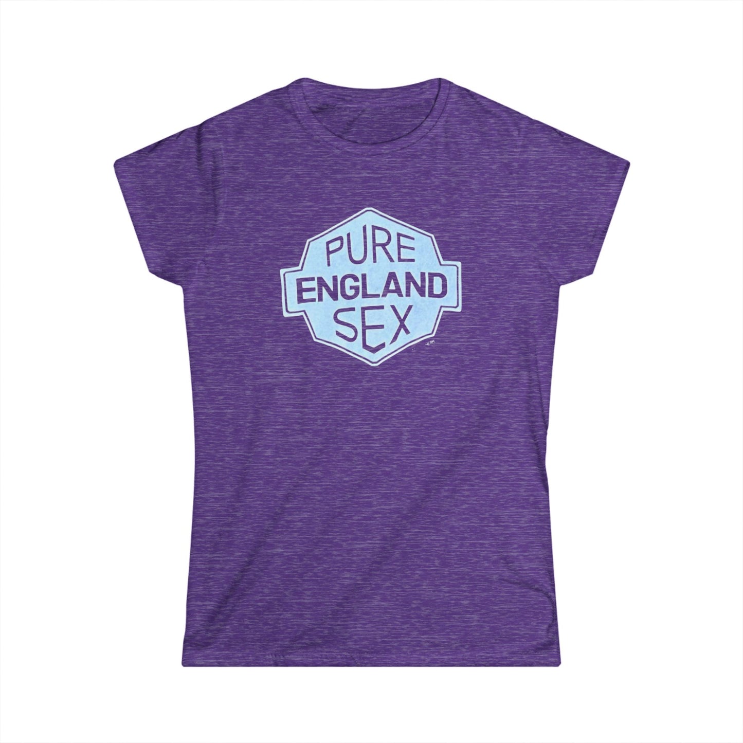 Pure England Sex Tee, Casual Women's Shirt, Funny Graphic Top, Gift for Her, Summer Fashion, Trendy Softstyle Tee white lotus