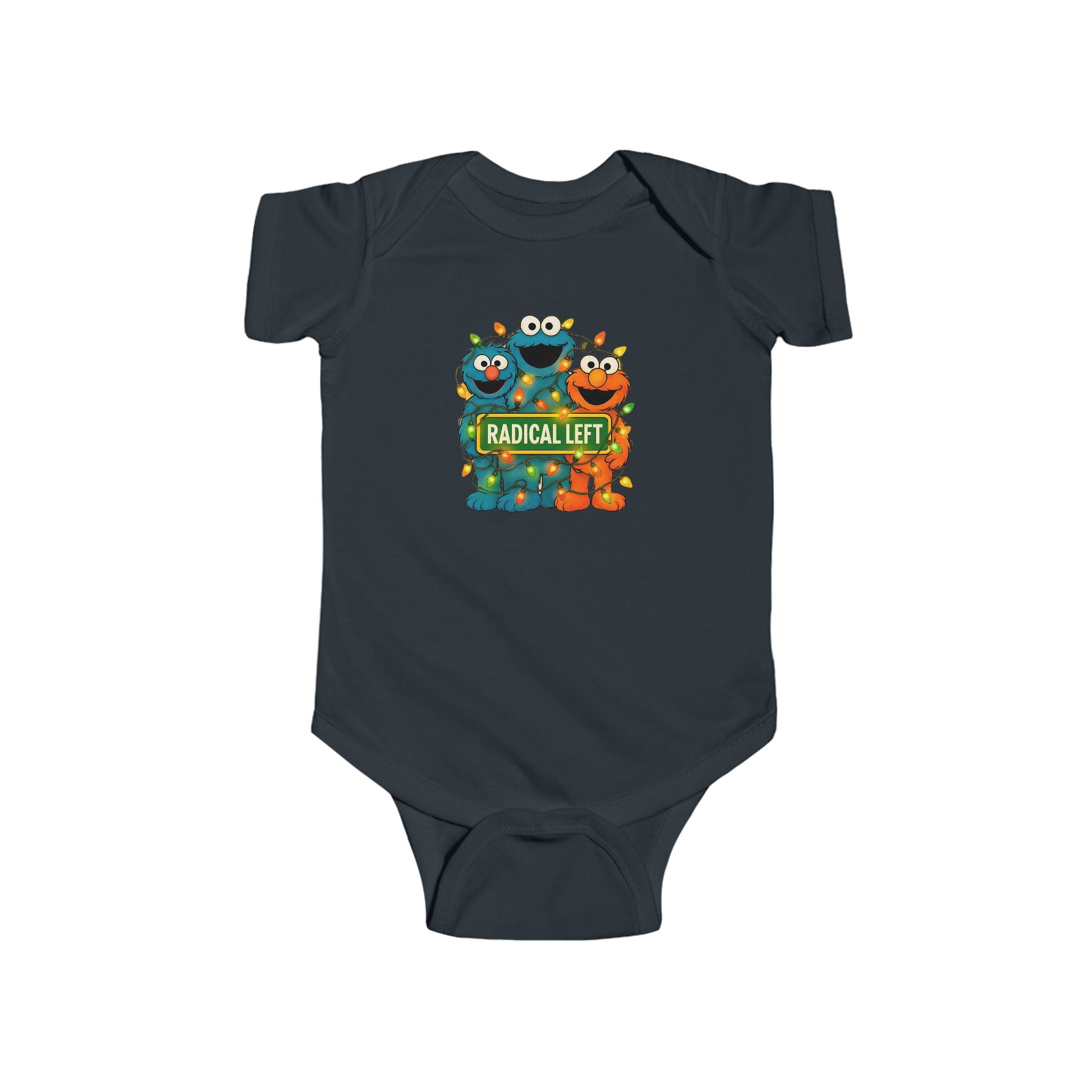 Radical Left Funny Infant Bodysuit, Anti-Trump Baby Gift, Social Justice Christmas Onesie, Kindness and Diversity Political Humor,