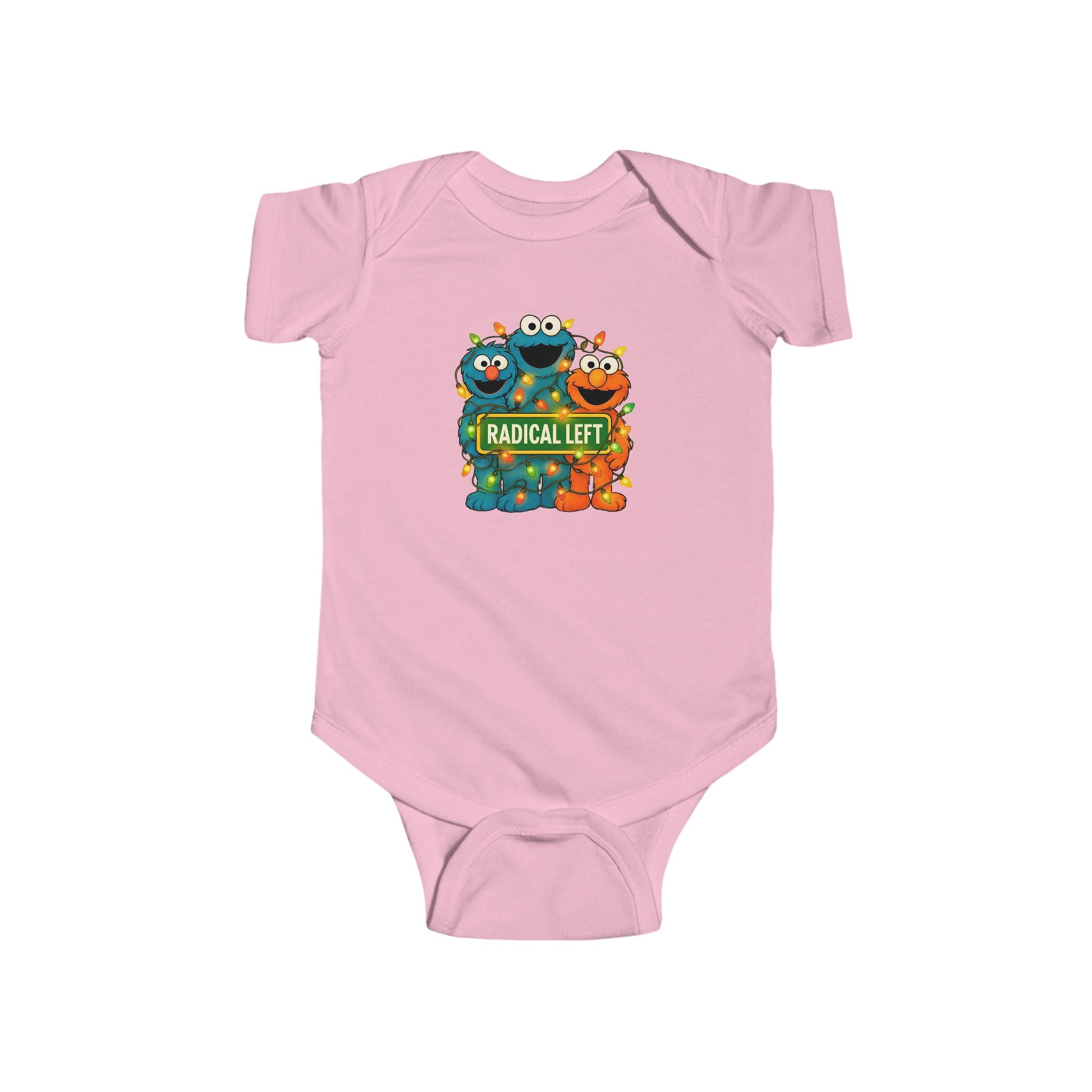 Radical Left Funny Infant Bodysuit, Anti-Trump Baby Gift, Social Justice Christmas Onesie, Kindness and Diversity Political Humor,