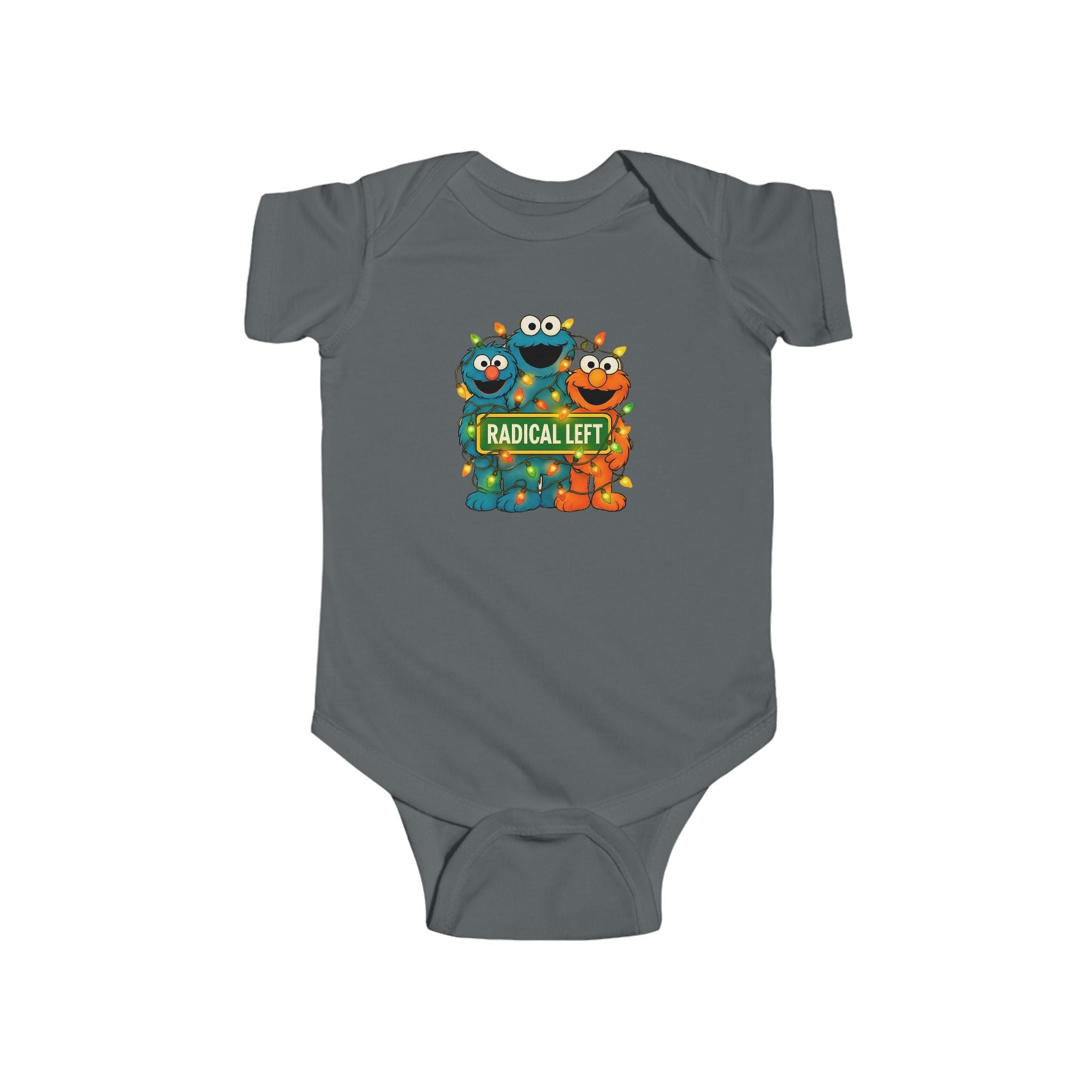 Radical Left Funny Infant Bodysuit, Anti-Trump Baby Gift, Social Justice Christmas Onesie, Kindness and Diversity Political Humor,