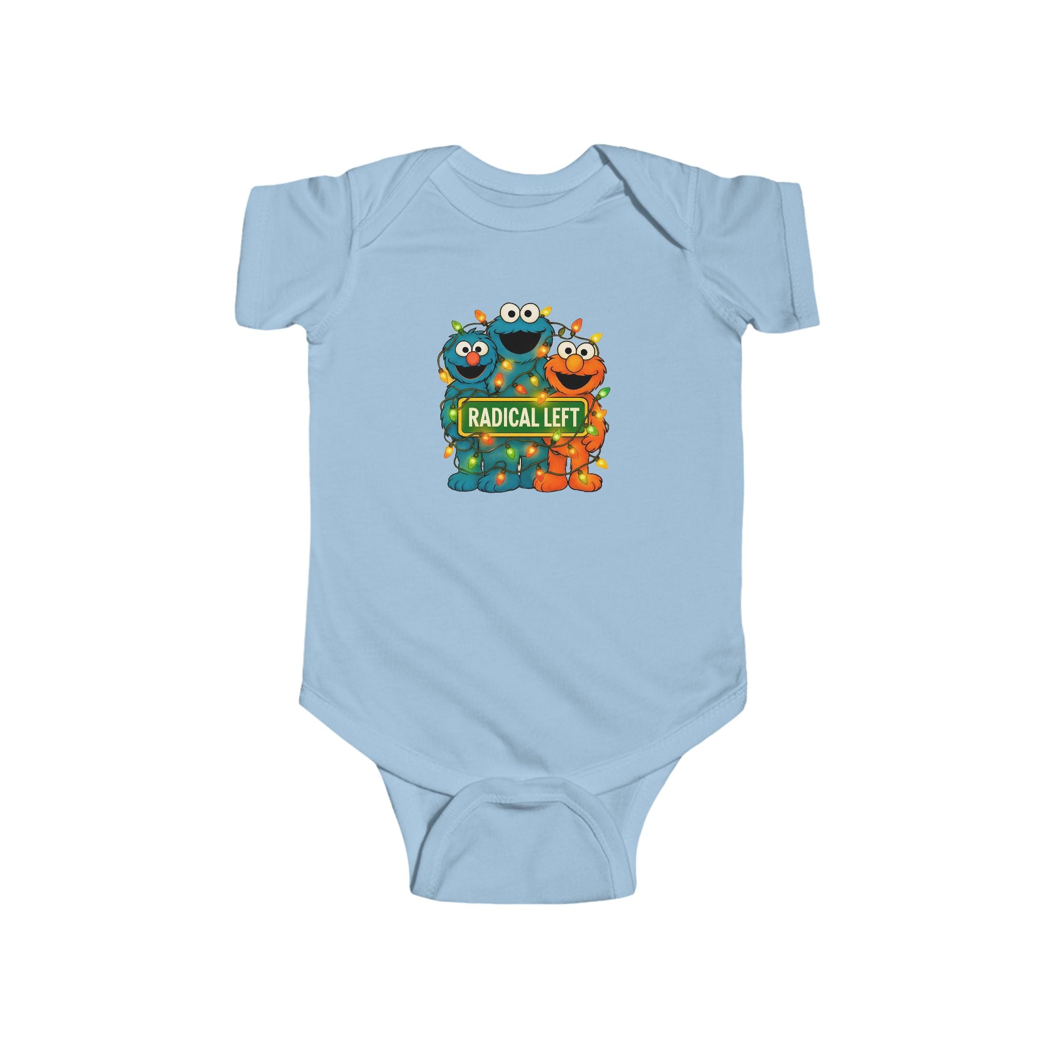 Radical Left Funny Infant Bodysuit, Anti-Trump Baby Gift, Social Justice Christmas Onesie, Kindness and Diversity Political Humor,