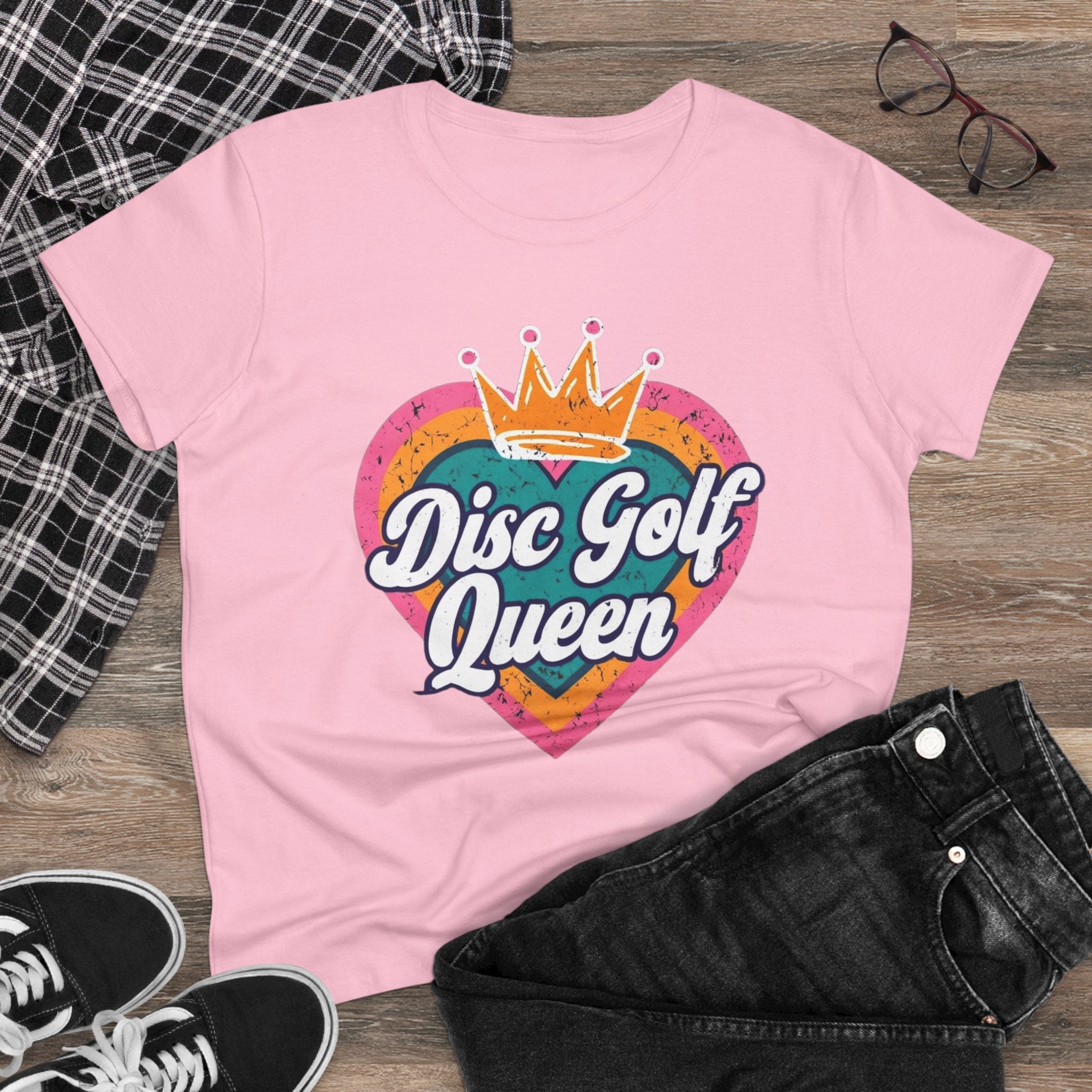 Disc Golf Queen Women's Tee, Fun Disc Golf T-Shirt, Sporty Graphic Tee, Gift for Disc Golf Lovers, Casual Outfit, Summer Wardrobe