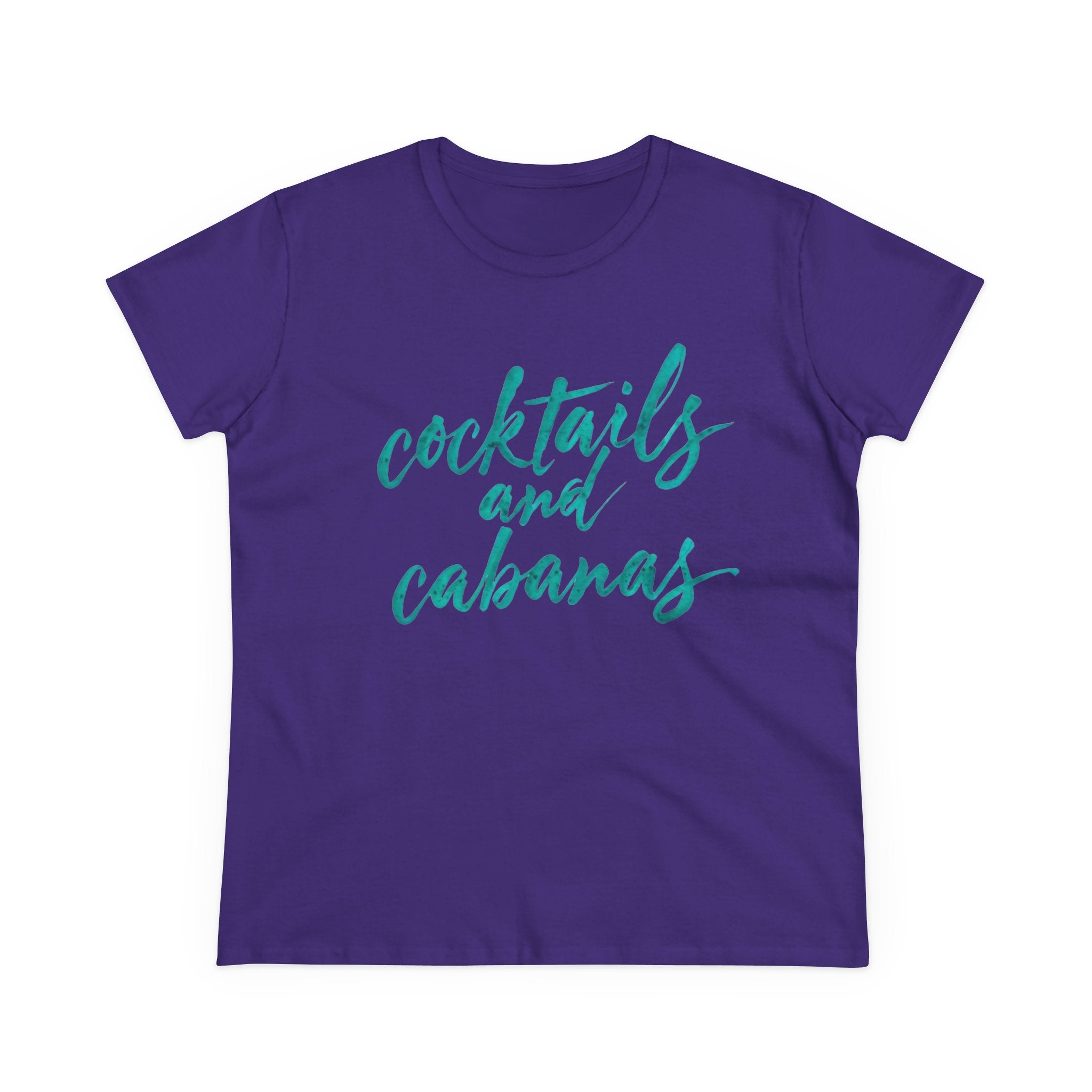 Cocktails and Cabanas Tee - Women's Midweight Cotton Shirt, Beachwear, Summer Top, Vacation Outfit, Casual Wear, Gift for Her, Pool