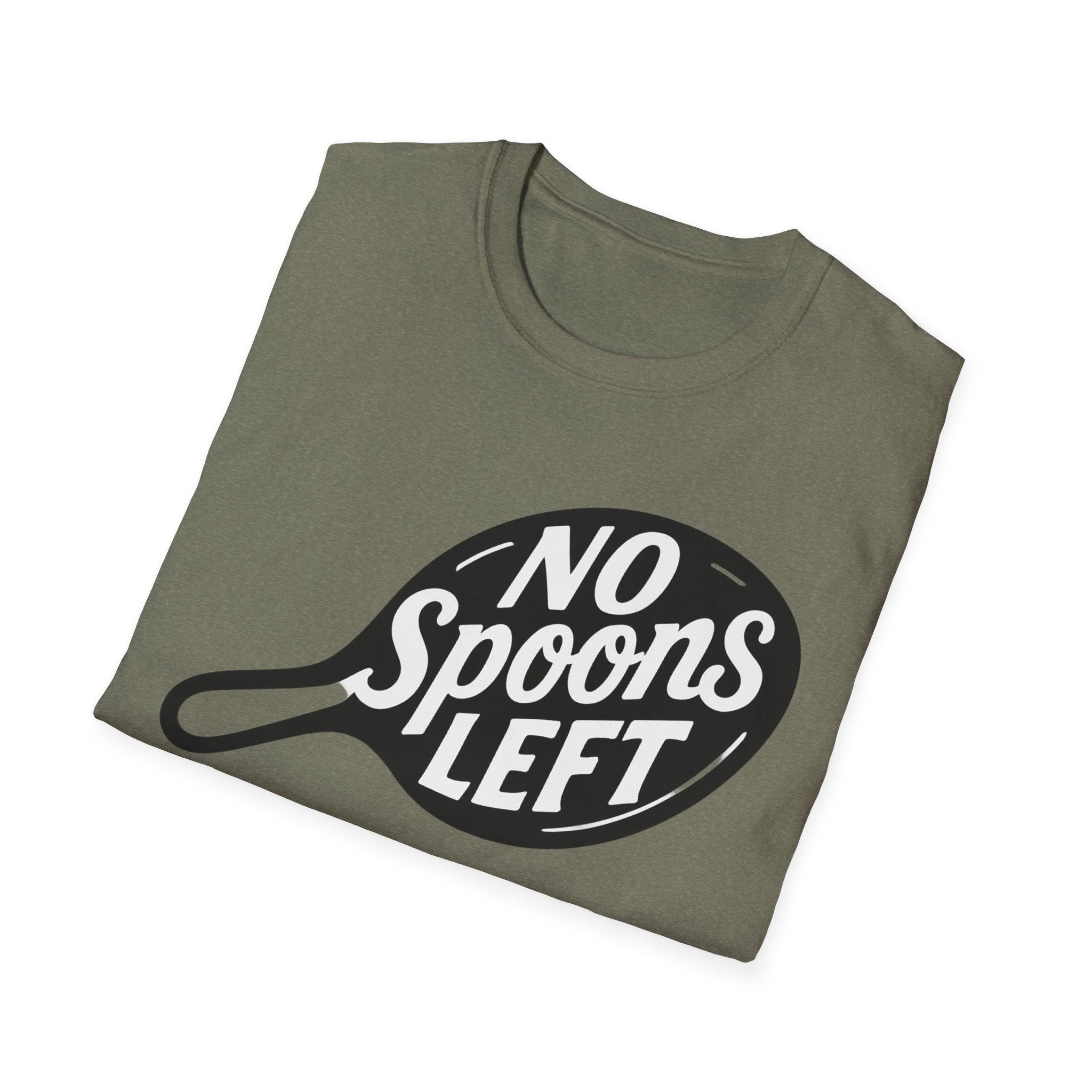 No spoons left chronic Illness Awareness Unisex Soft T-Shirt, Spoonie Shirt, Invisible Health Conditions Tee, Chronic Illness Support Top
