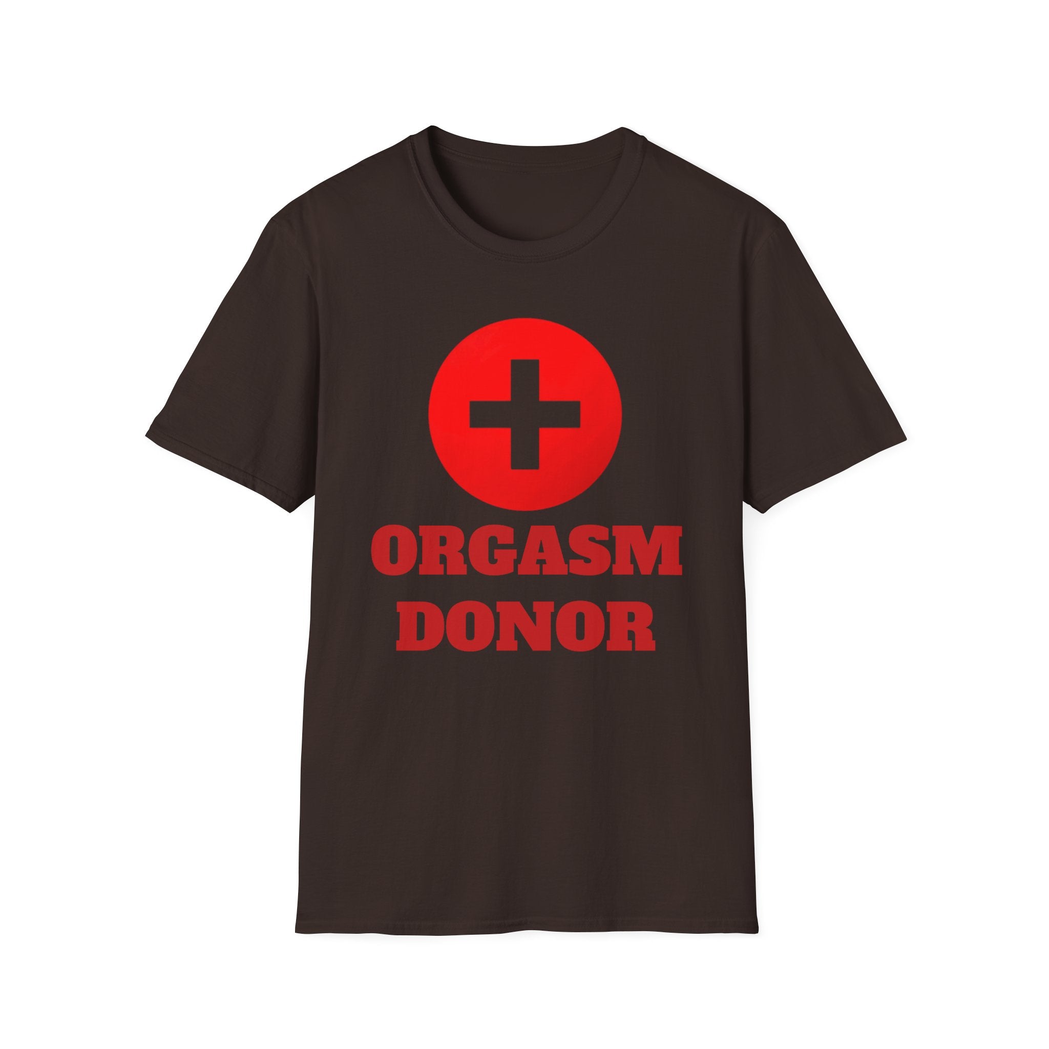 Funny Orgasm Donor Red Cross Unisex T-Shirt, Saving Lives Tee, Humorous Graphic Shirt, Naughty Gag Gift, Hilarious Adult Tee