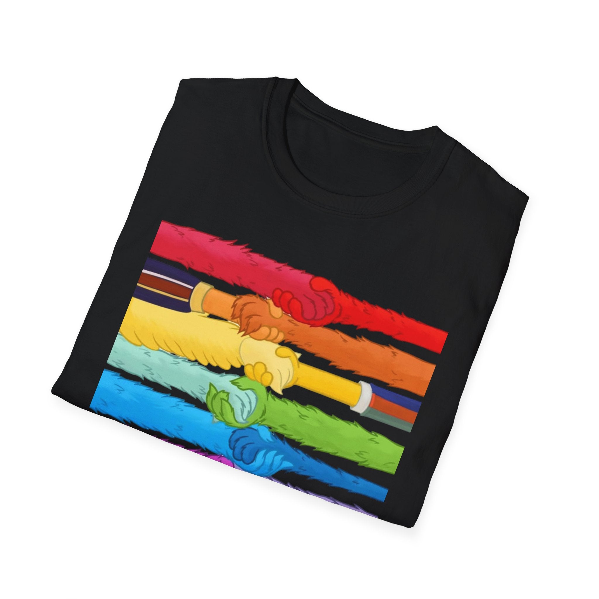 Pride Unity T-Shirt, Unisex Graphic Tee, LGBTQ+ Pride Shirt, Colorful Equality Apparel, Rainbow Friendship Tee, Support & Celebrate