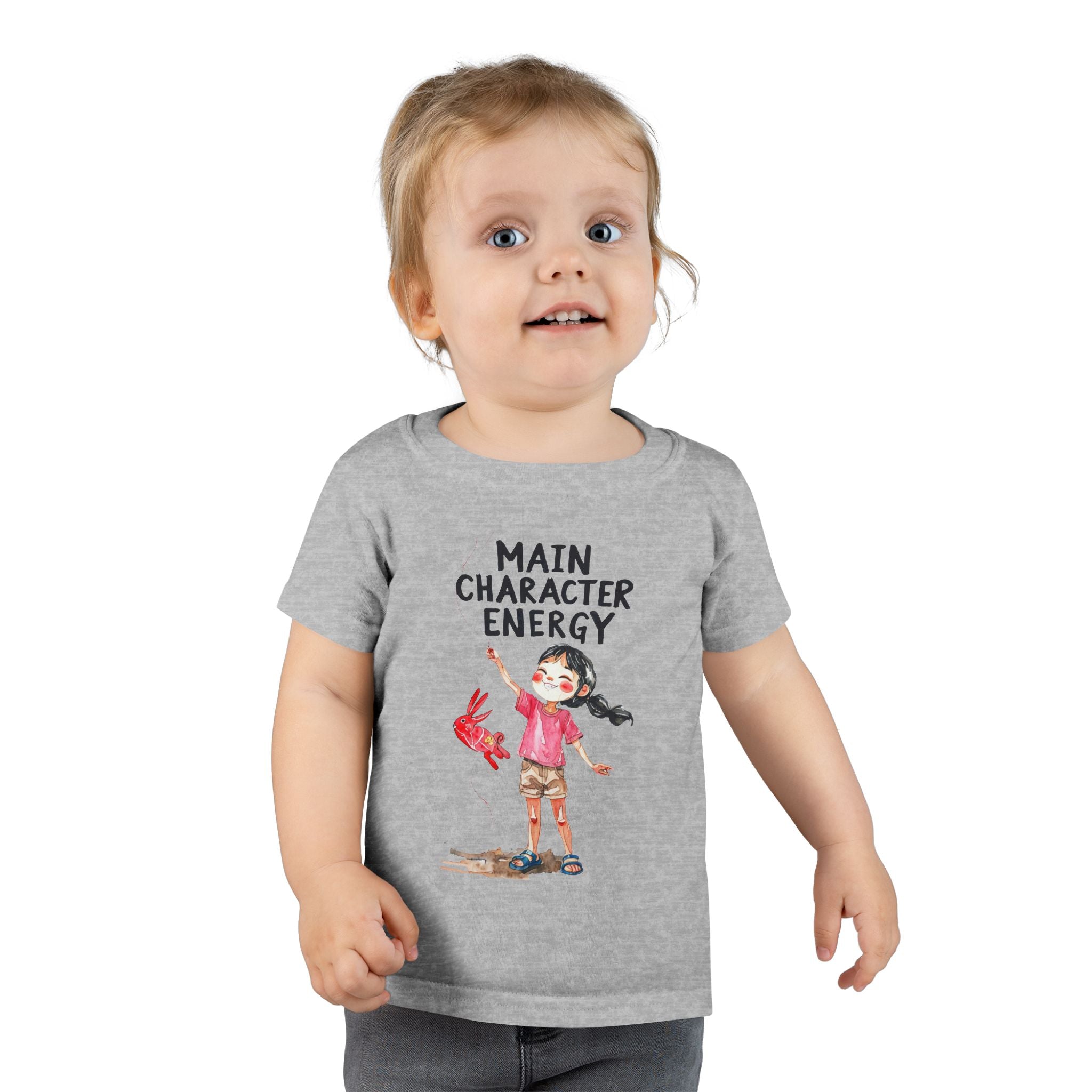Main Character Energy Toddler T-Shirt, Playful Kids Tee, Birthday Gift, Children's Apparel, Cute Graphic Shirt