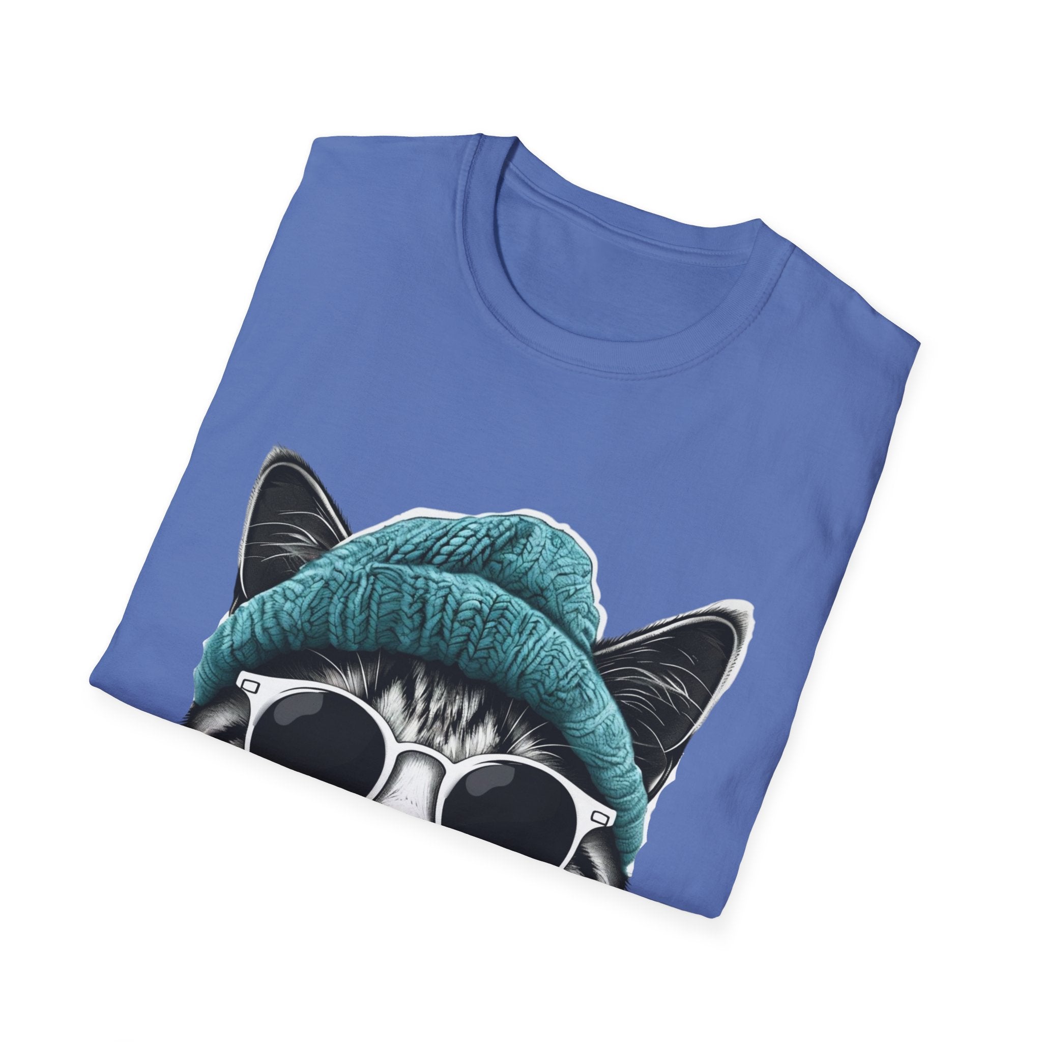 Cool cat with a Knit Cap Cat lovers gift unisex tshirt