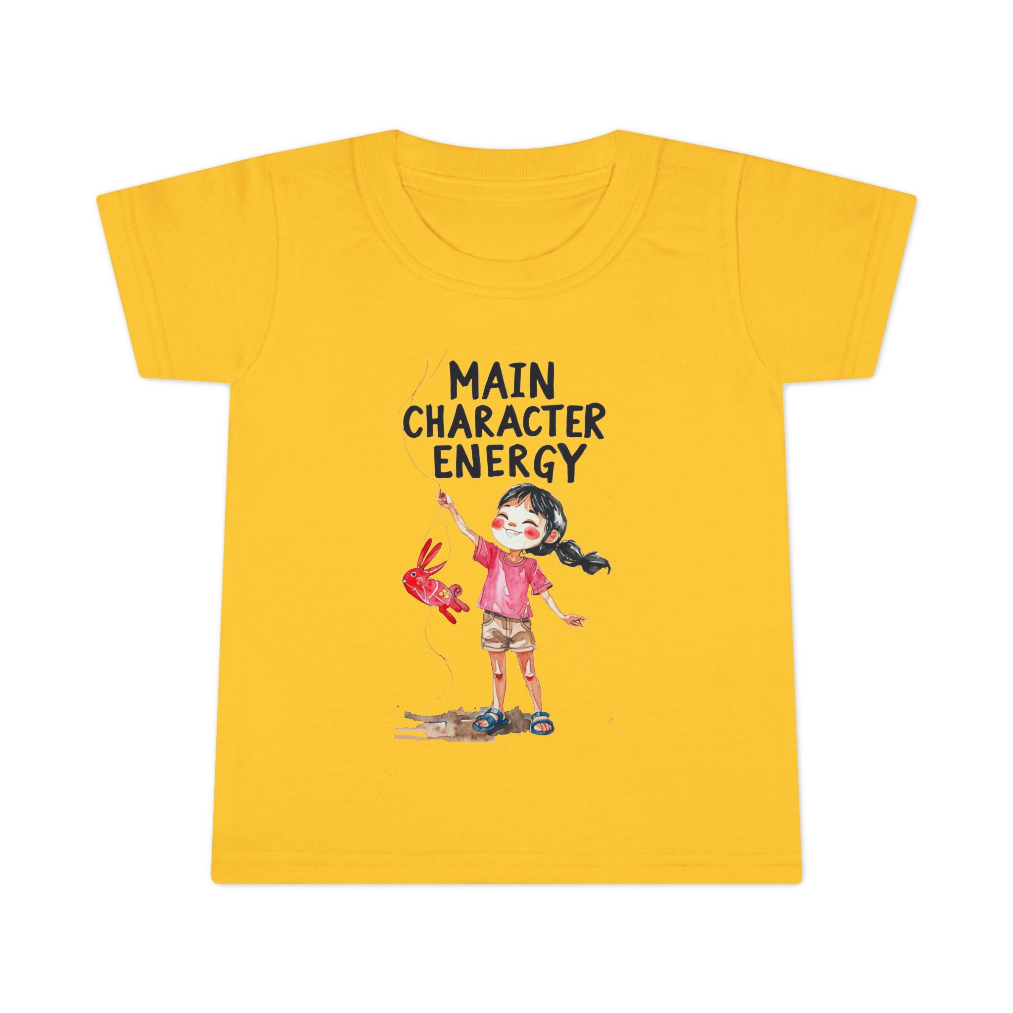 Main Character Energy Toddler T-Shirt, Playful Kids Tee, Birthday Gift, Children's Apparel, Cute Graphic Shirt