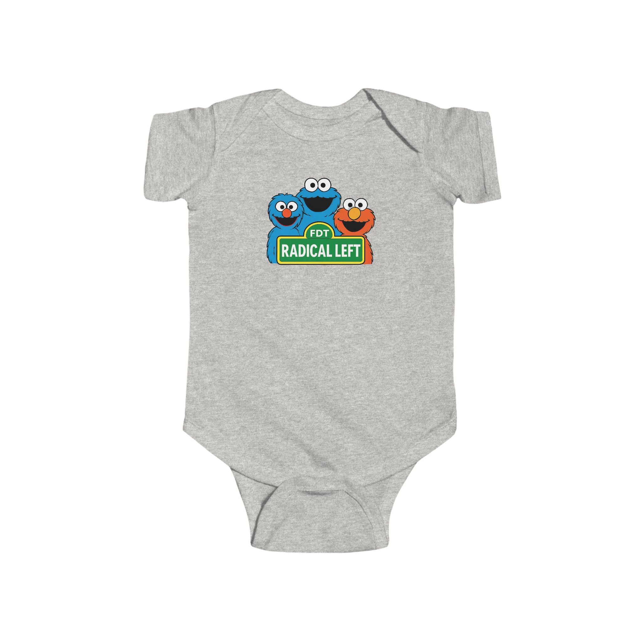 Cute Baby Gift Bodysuit with "Radical Left" Design, FDT Onesie, political Gift, Baby Shower Present, Adorable, liberal gifT Political gift
