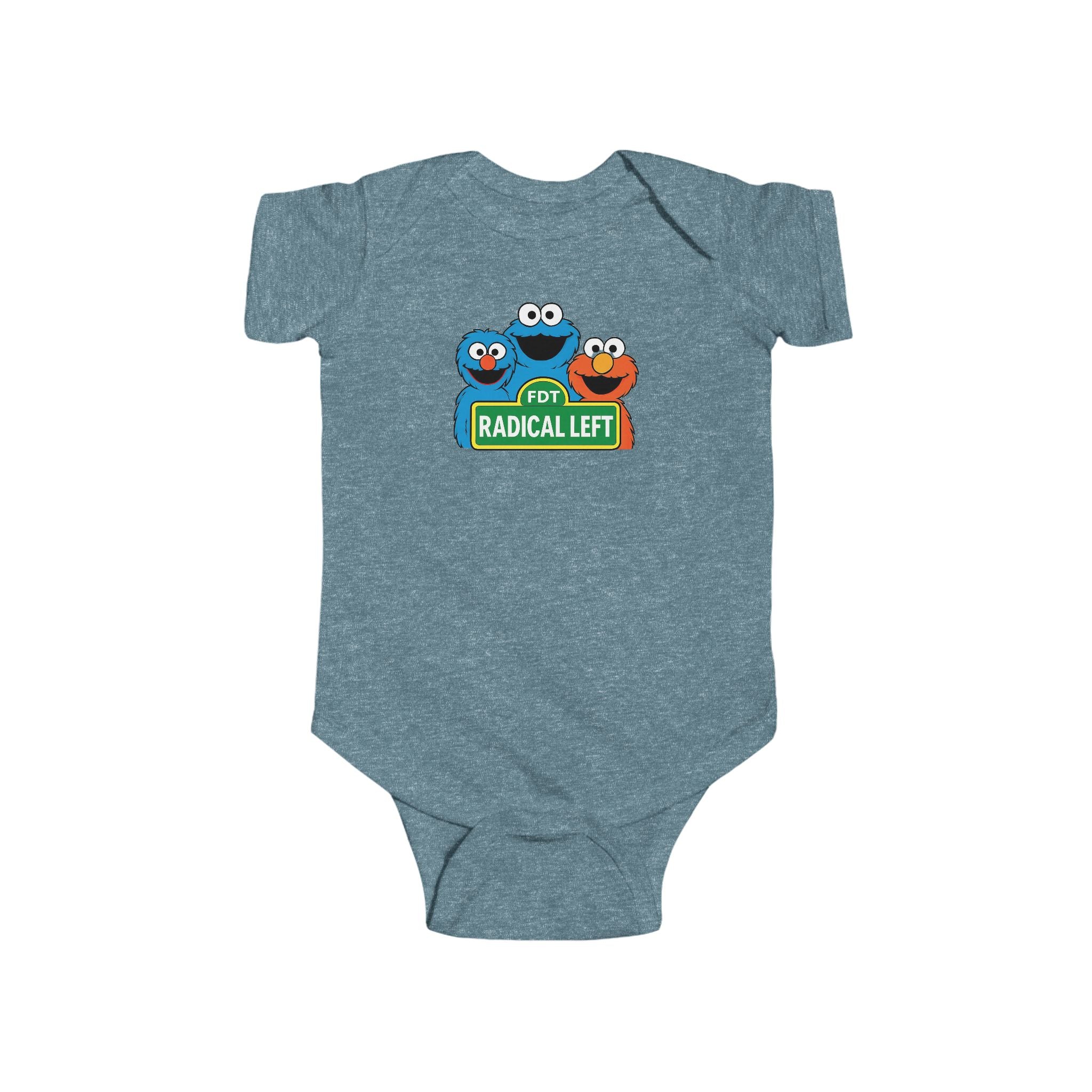Cute Baby Gift Bodysuit with "Radical Left" Design, FDT Onesie, political Gift, Baby Shower Present, Adorable, liberal gifT Political gift
