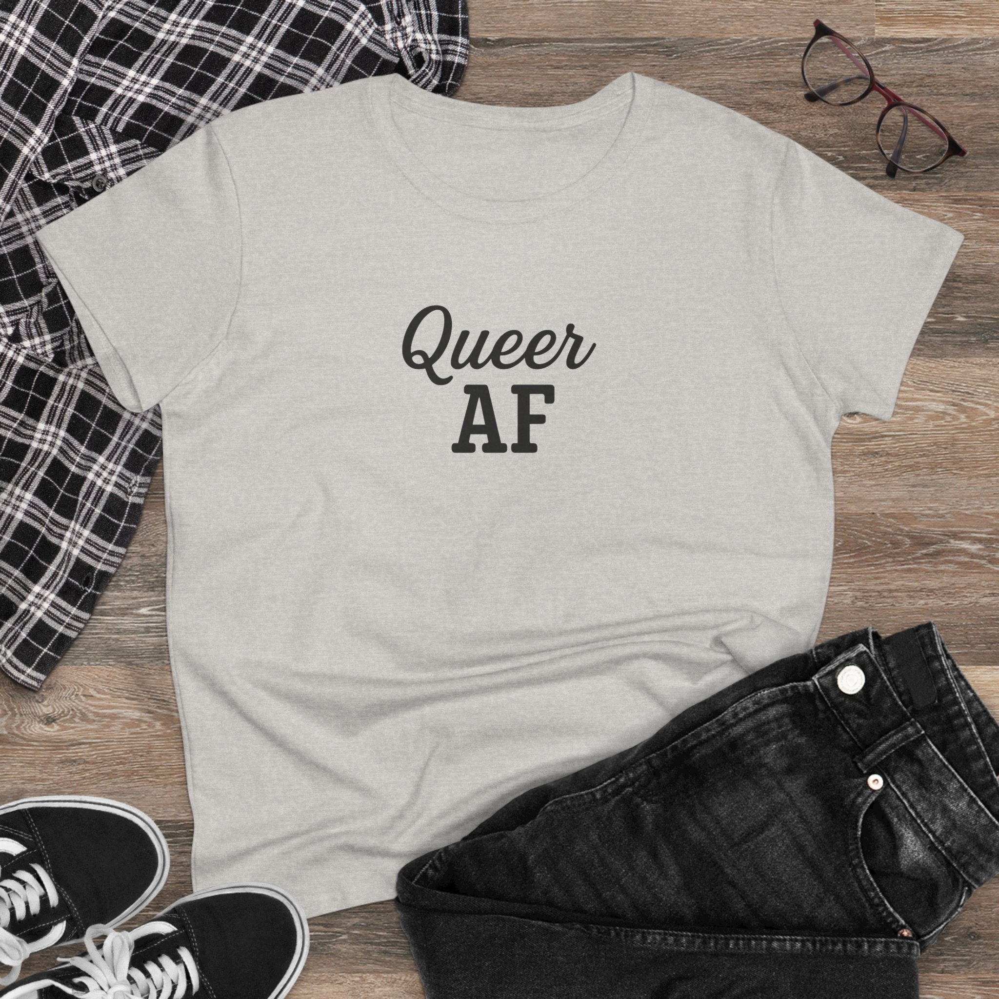 Queer AF LGBTQ Gay rights design, Gay Pride Shirt, Lesbian T-shirt, Equality Top, LGBTQ+ Graphic Tee activists equal rights