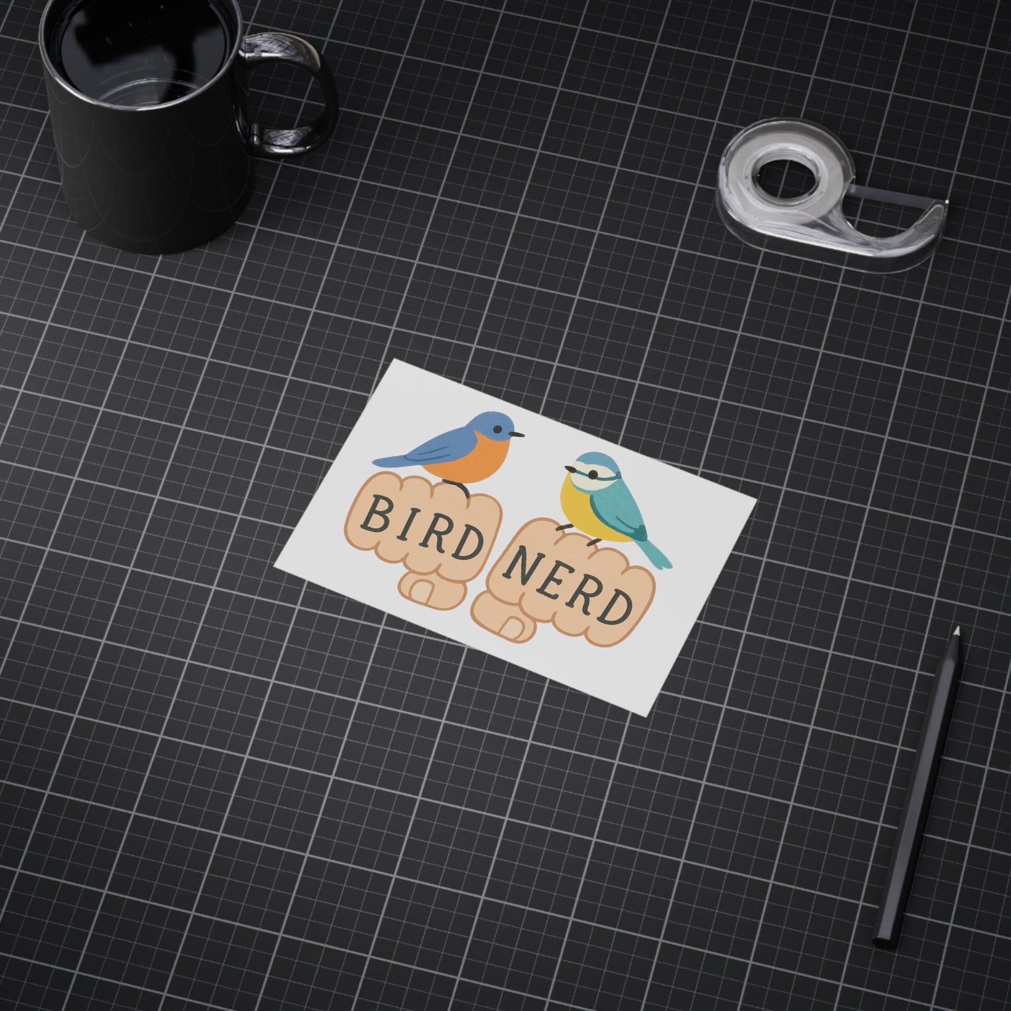 Bird Nerd Unframed Prints, Nature Lover Artwork, Bird Decor, Gift for Birdwatchers, Cute Wall Art for Home Birding gift knuckle, tattoos