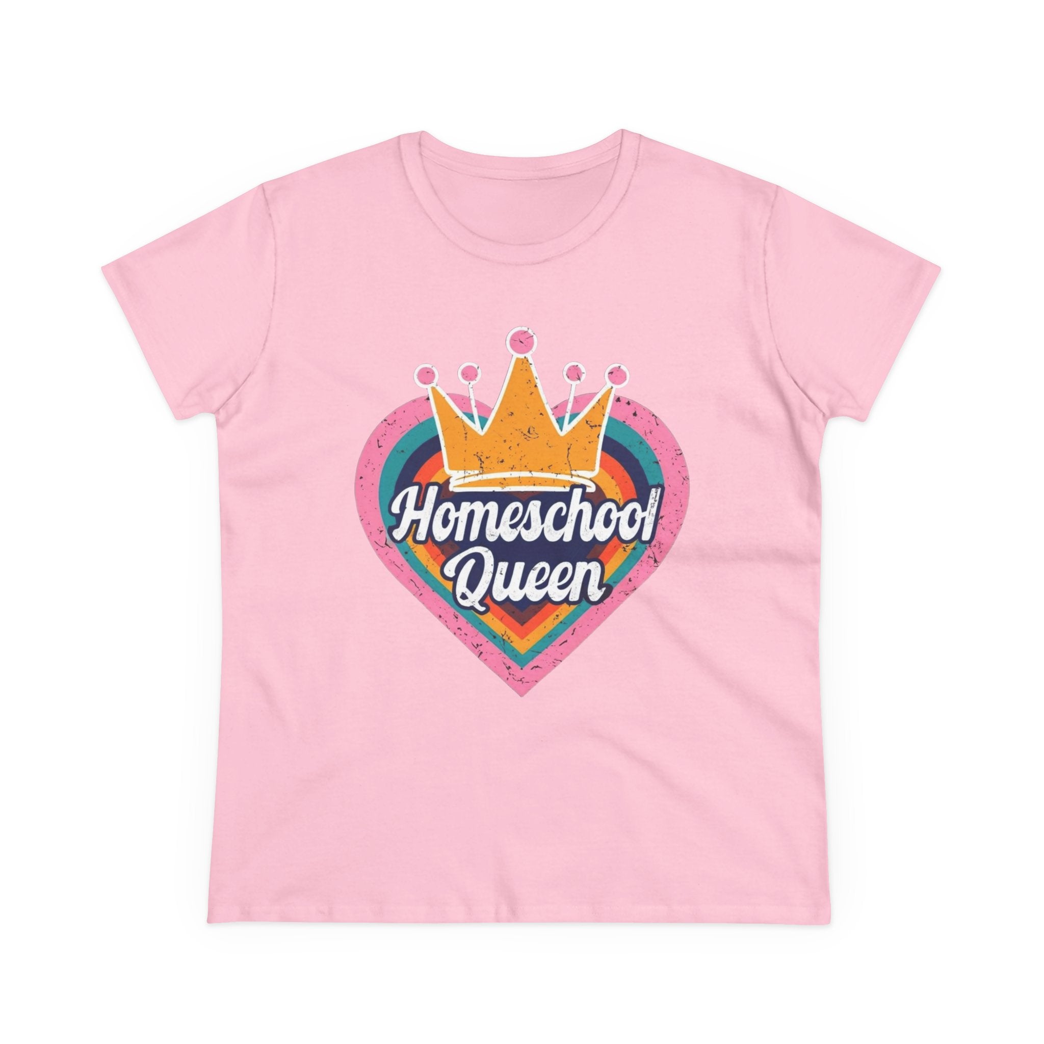 Homeschool Queen Cotton Tee, Cute Tee for Moms, Colloquial Gift for Homeschoolers, Fun Educational Apparel, Perfect for Back to School