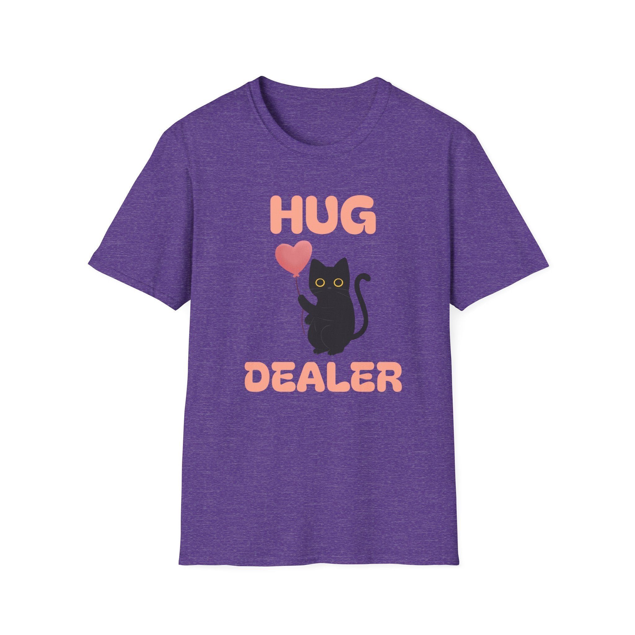 Hug Dealer fun cat Unisex Softstyle T-Shirt, Funny Cat Lover Gift, Cute Tee, Cat Mom Shirt, Trendy Graphic Tee Christmas gift sarcasm