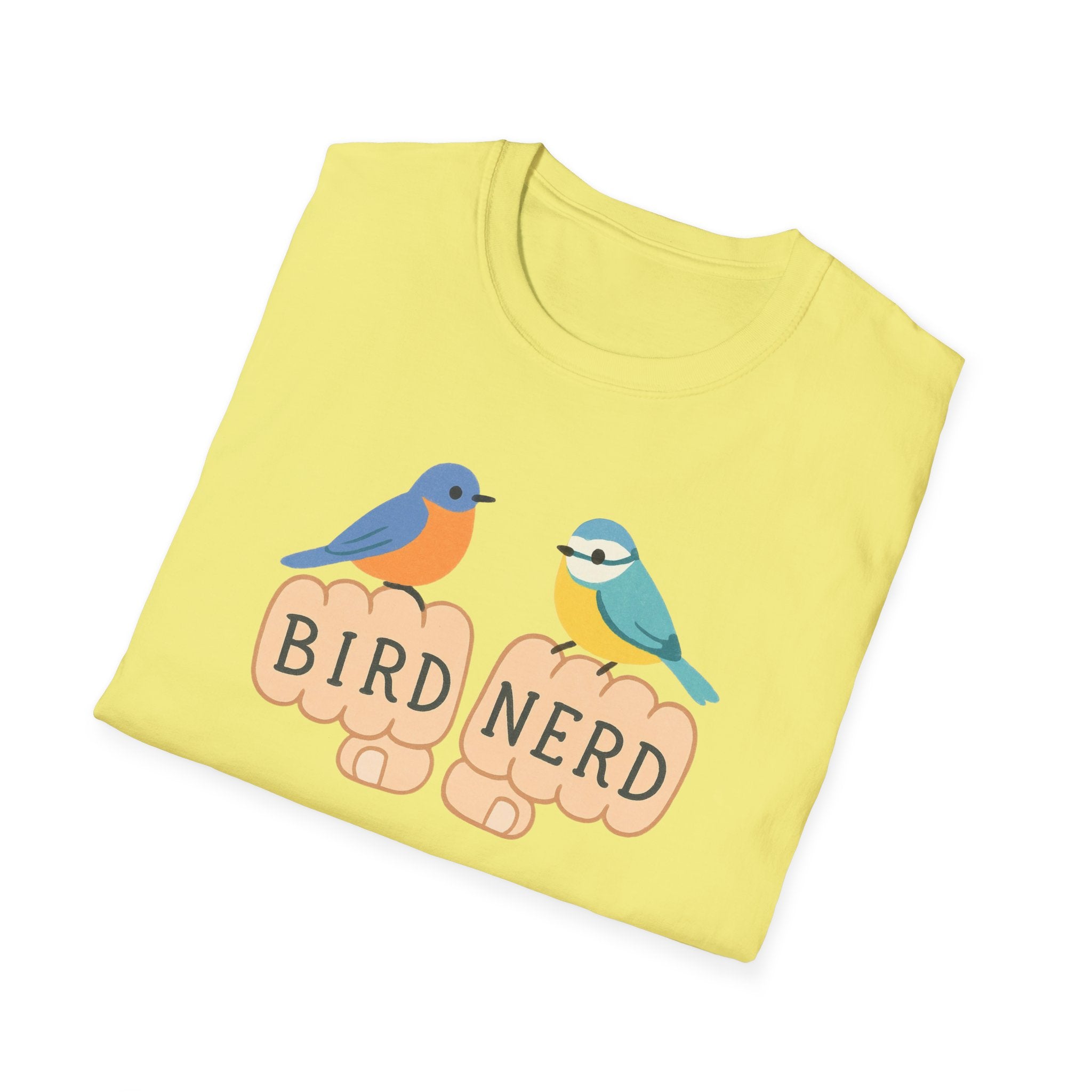 Bird Nerd Unisex Softstyle T-Shirt, Perfect for Bird Lovers, Nature Enthusiasts, Gift for Birdwatchers, Casual Wear,  Apparel bird gift