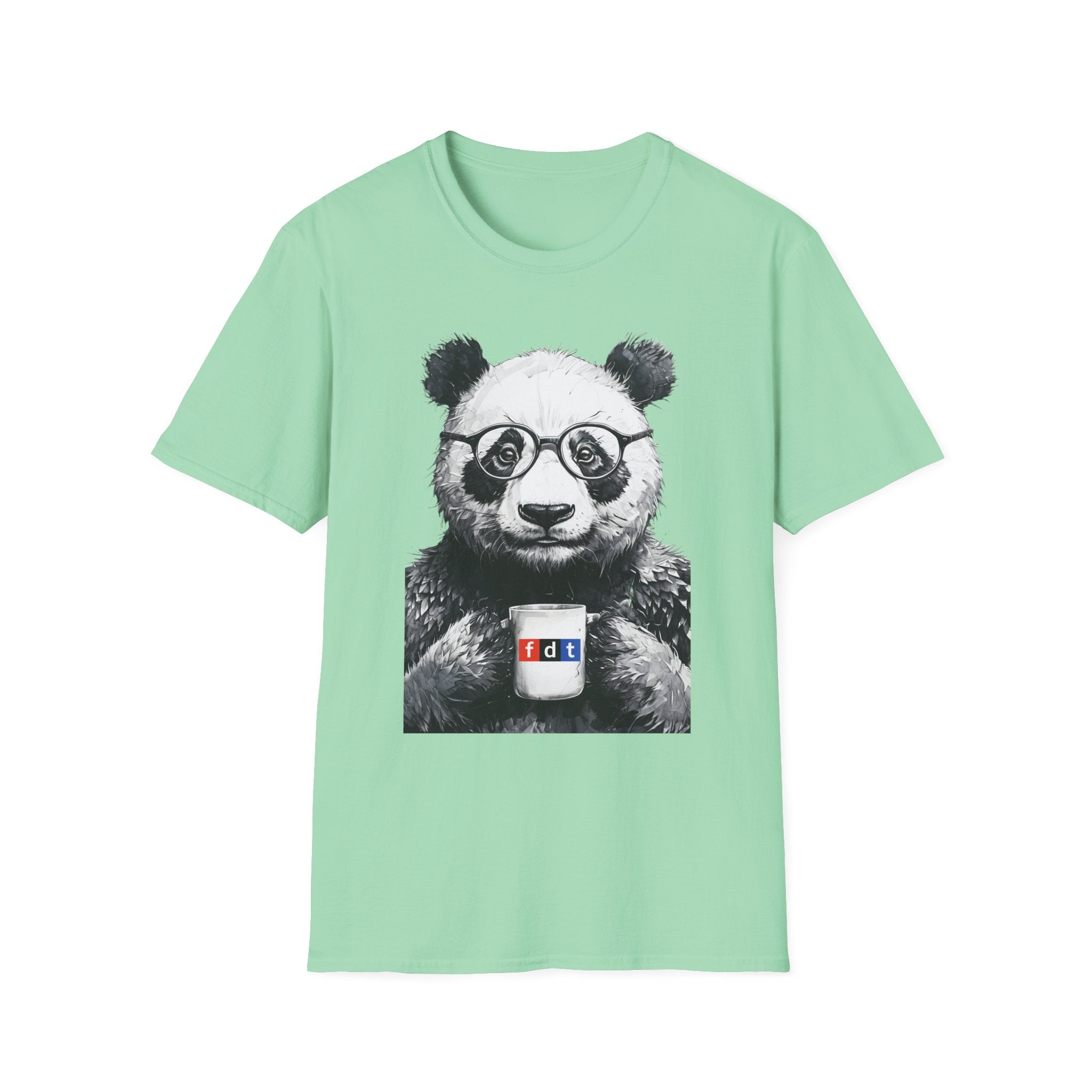 Social Justice Panda Coffee Protest FDT Unisex Softstyle T-Shirt, Anti Trump Activist Tee, Political Statement Shirt