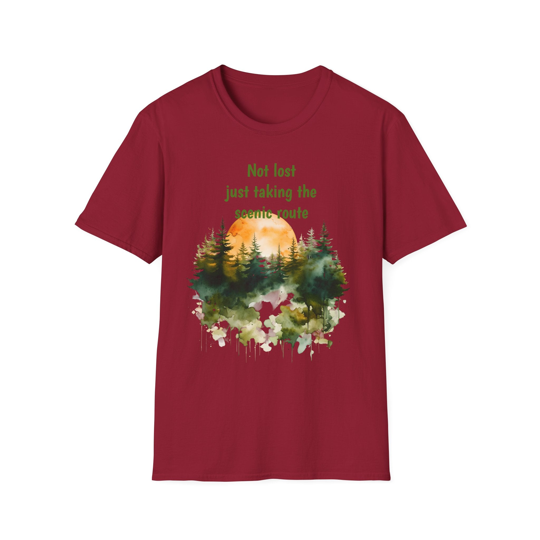 Not Lost just taking the scenic Rt Nature Lover Shirt, Unisex Scenic Route Tee, Adventure Apparel, Gift for Hikers, Outdoor Enthusiast Shirt