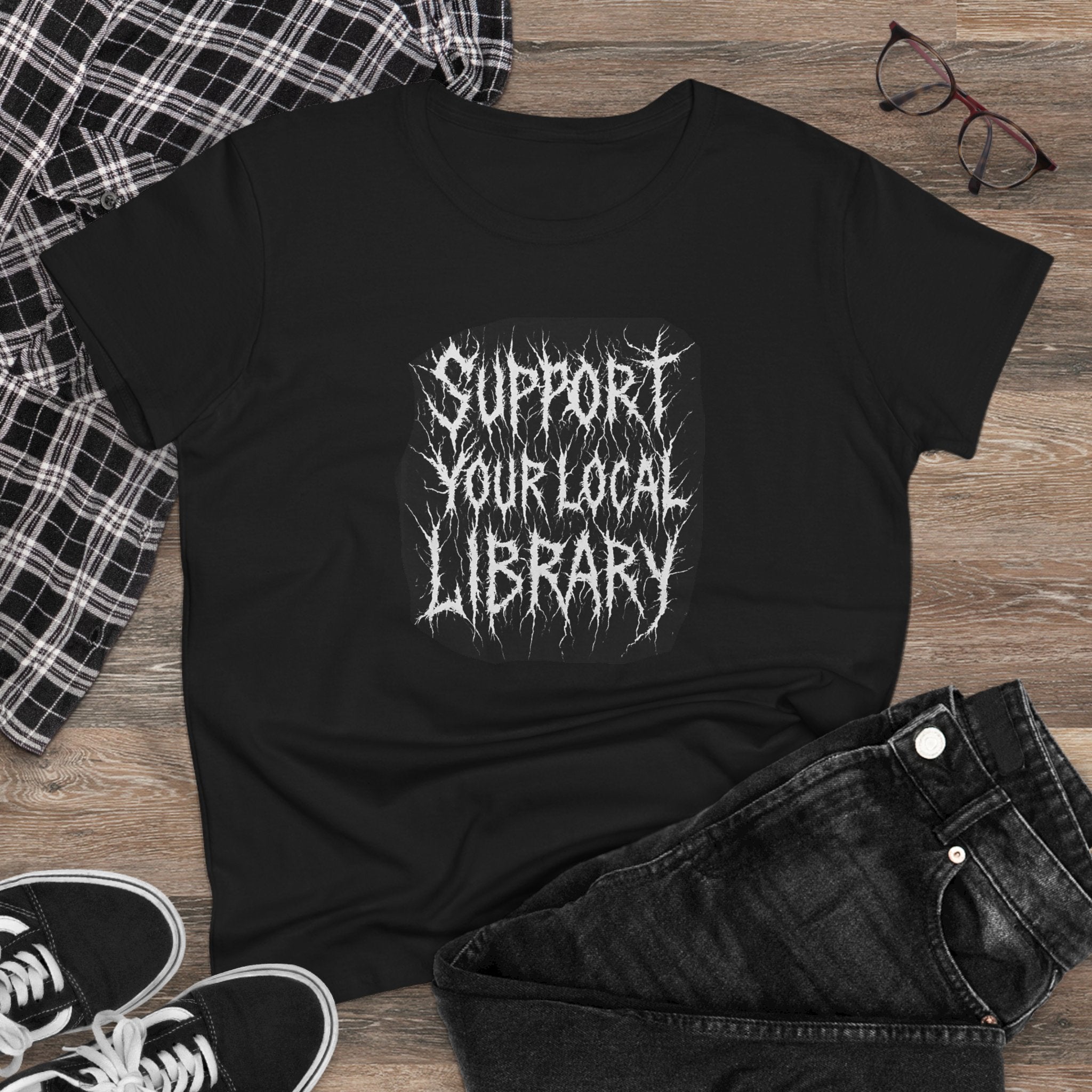 Support Your Local Library Women's Cotton Tee