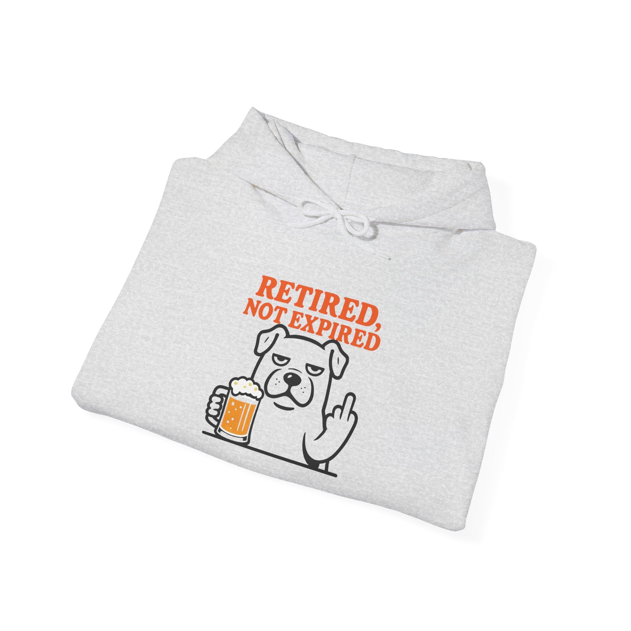 Retired not expired Dog and beer Hoodie, Retirement Adventure Gifts, Funny Unisex Sweatshirt