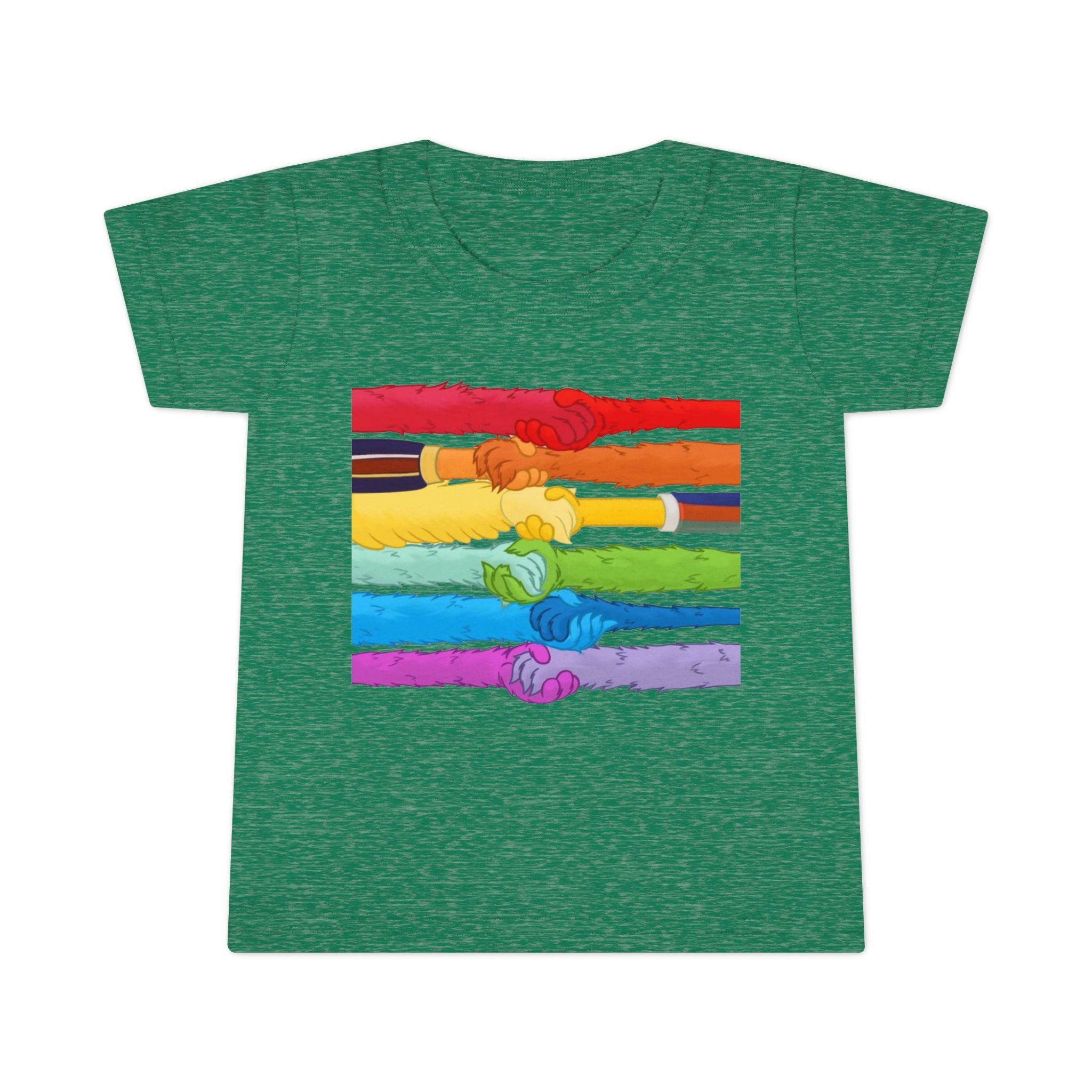 Rainbow Unity Toddler T-Shirt, Pride Tee, Kids Equality Shirt, Colorful Love Top, LGBTQ+ Support Apparel, Cute Gift for Toddlers