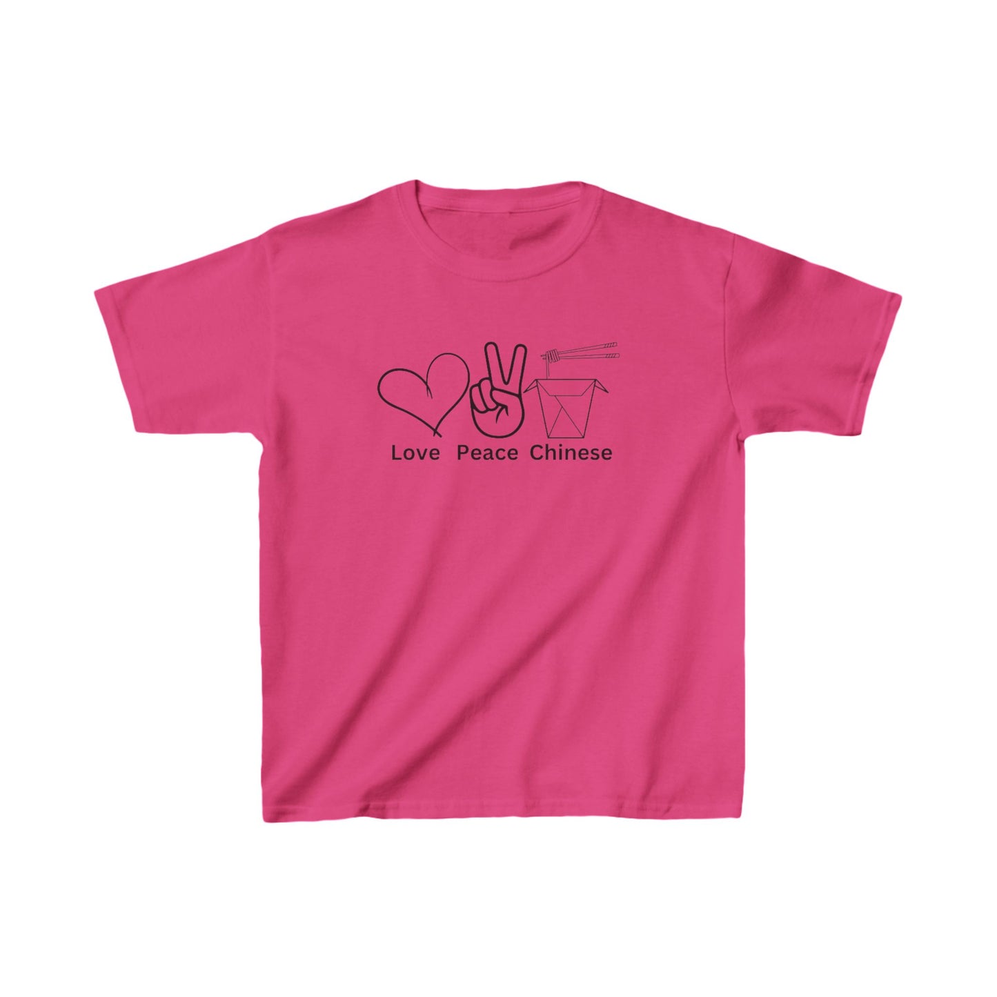 Kids T-Shirt - Love Peace Chinese Take Away