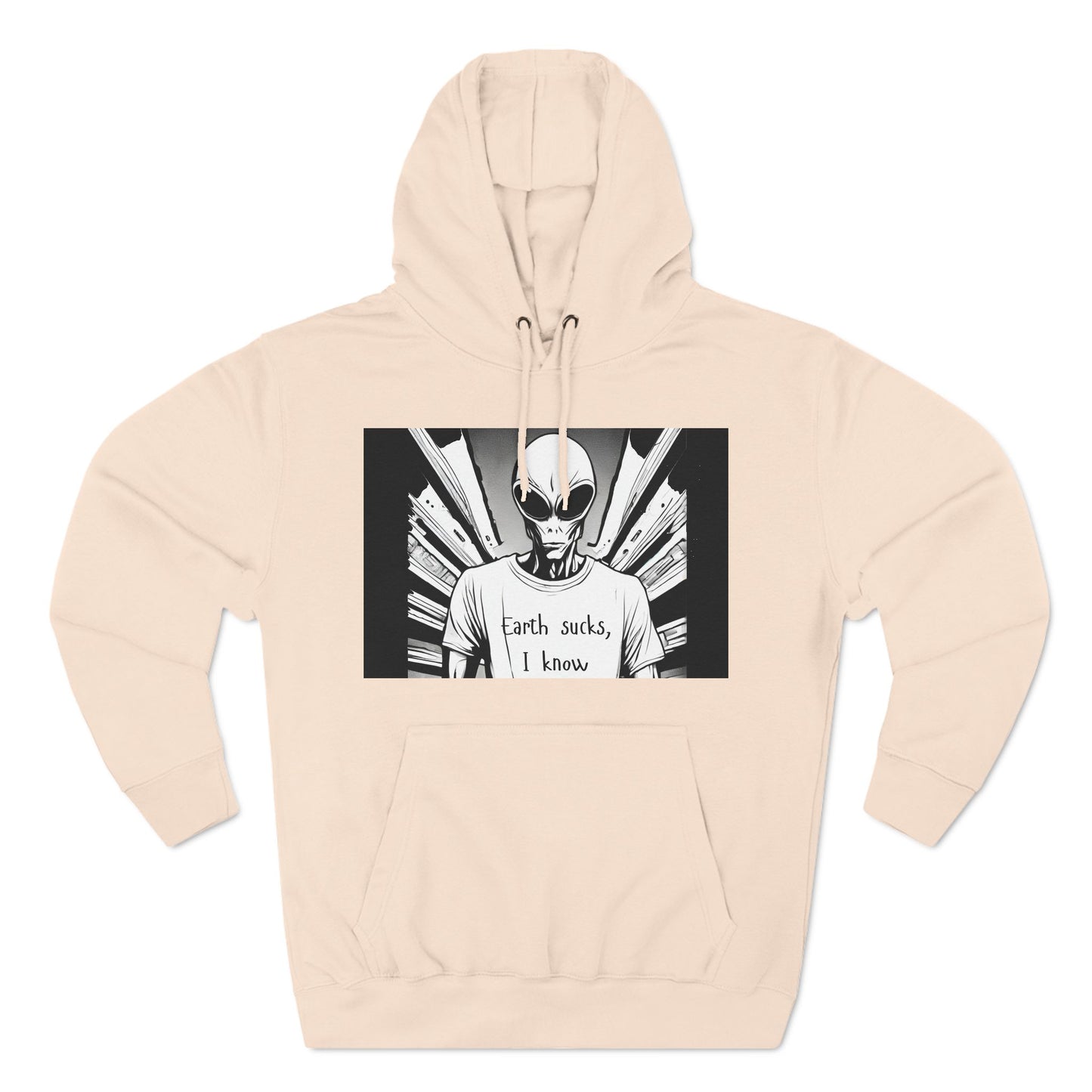 Fleece Hoodie - Earth Sucks I Know - Funny Graphic Design