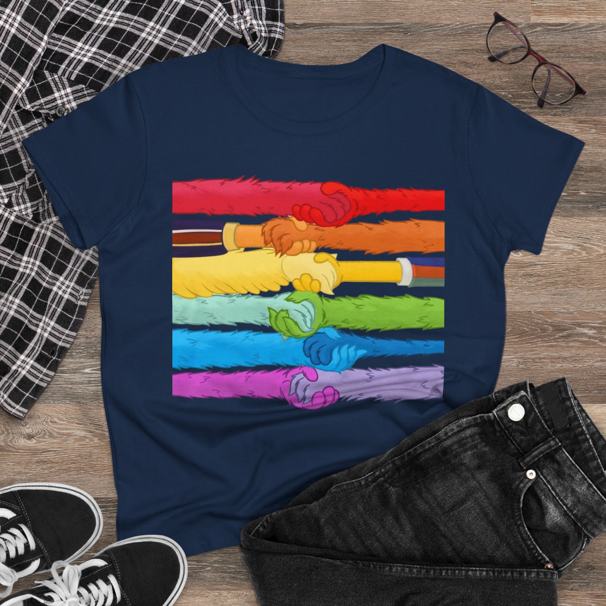 Kindness and diversity count! Pride Unity Tee, LGBTQ+ Cotton T-Shirt for Celebrations, Rainbow Design, Equality Shirt,  anti Trump Wear