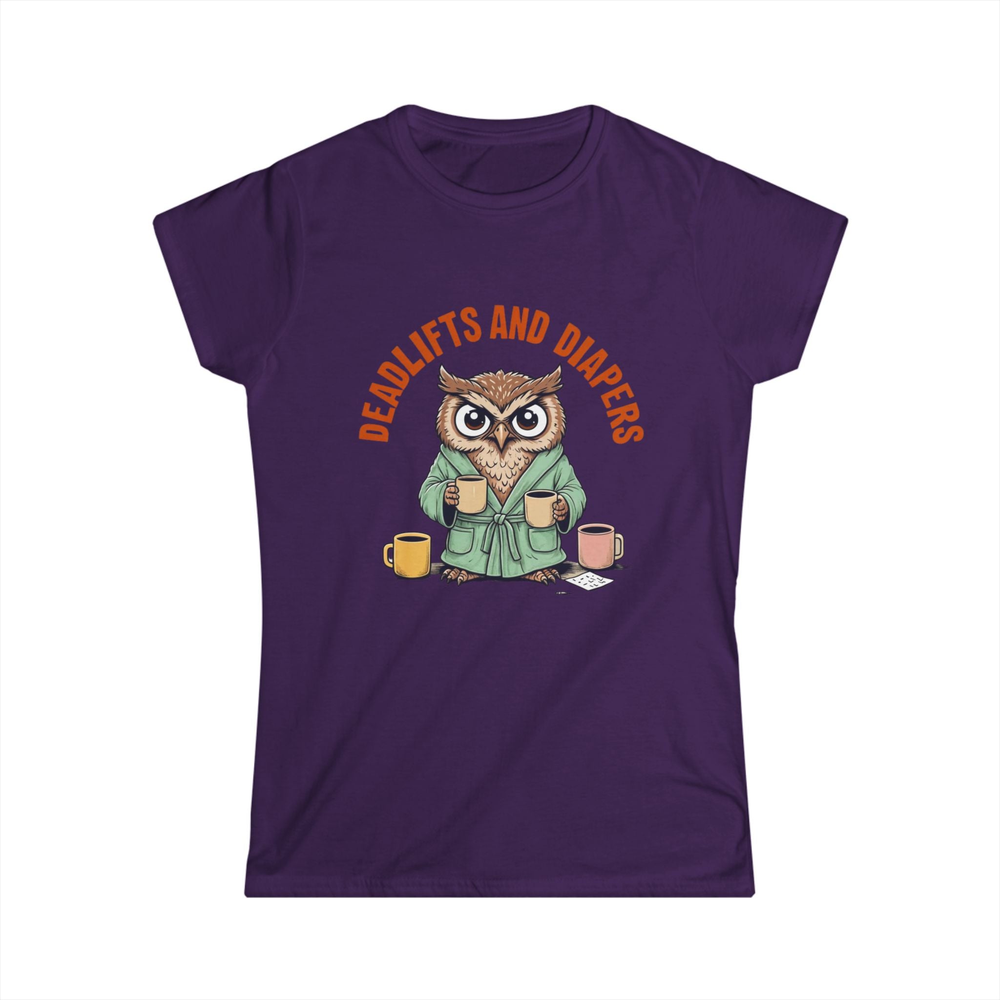 Gym Mom Women's Tee, Fitness Mom Shirt, Workout Mama Top, Weightlifting Mother T-Shirt, Crossfit Mom Gift Owl lovers